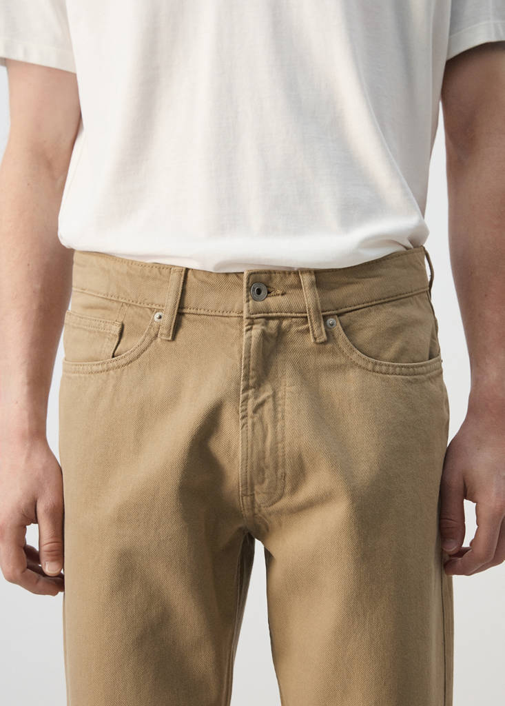 Sammy cropped carrot-fit jeans — Beige