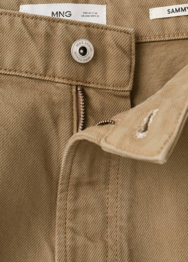 Sammy cropped carrot-fit jeans — Beige