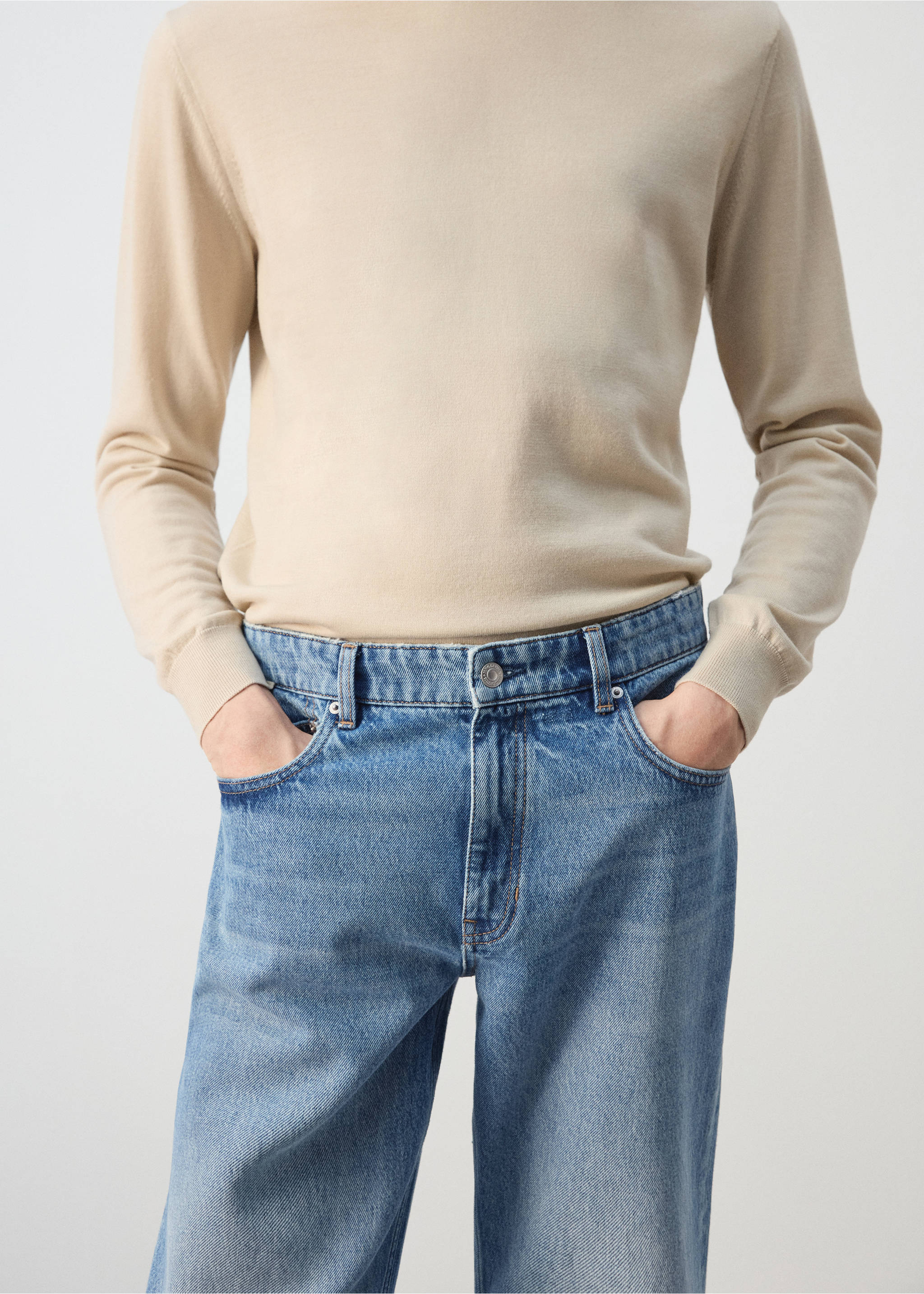 Bob regular-fit jeans - Details of the article 1, Medium Blue. Ref: 27014431-00.