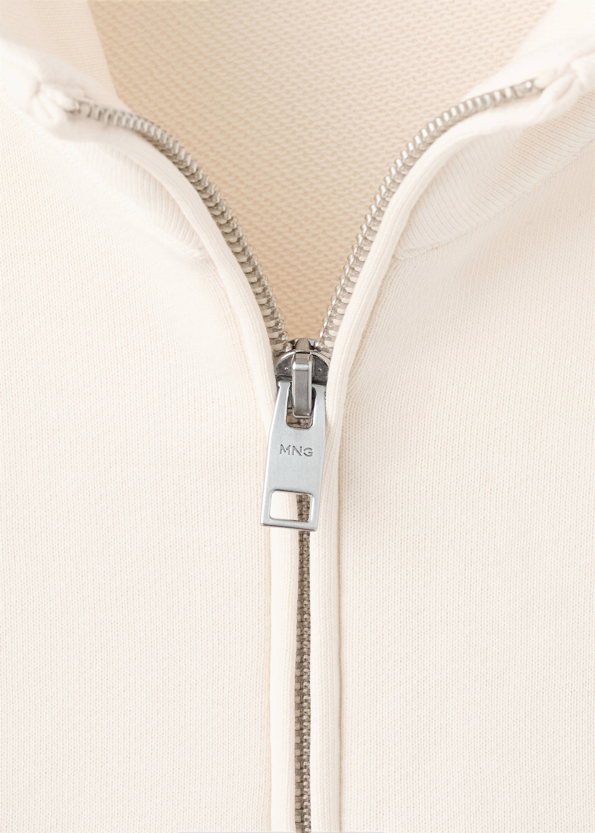 Sudadera cuello cremallera 100% algodón ligero - Detalle del artículo 8