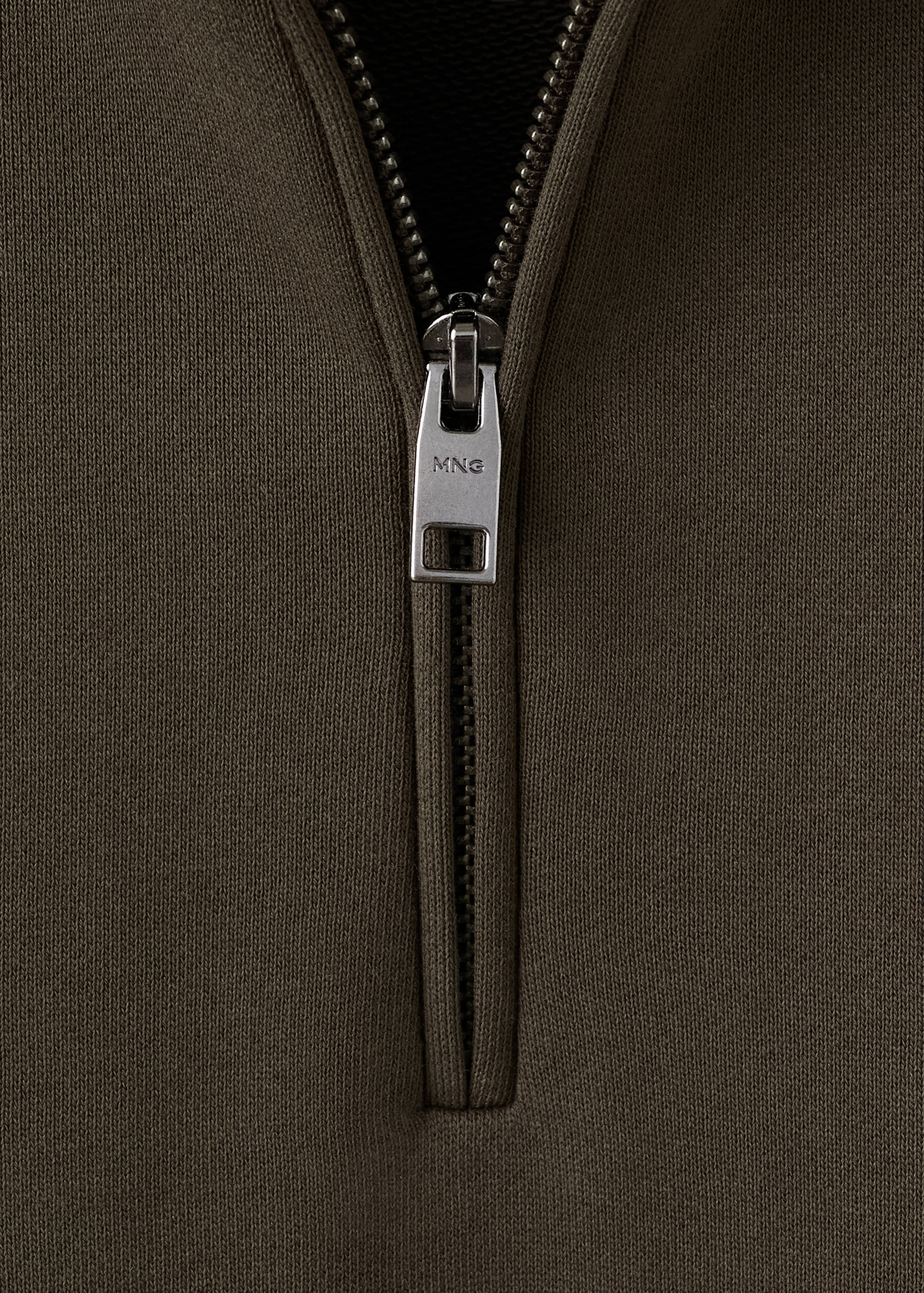 Sudadera cuello cremallera 100% algodón ligero - Detalle del artículo 8