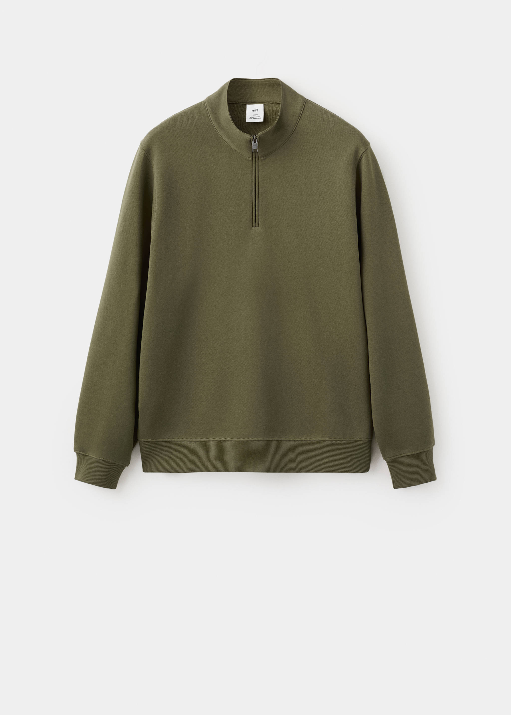 Sudadera cuello cremallera 100% algodón ligero - Artículo sin modelo