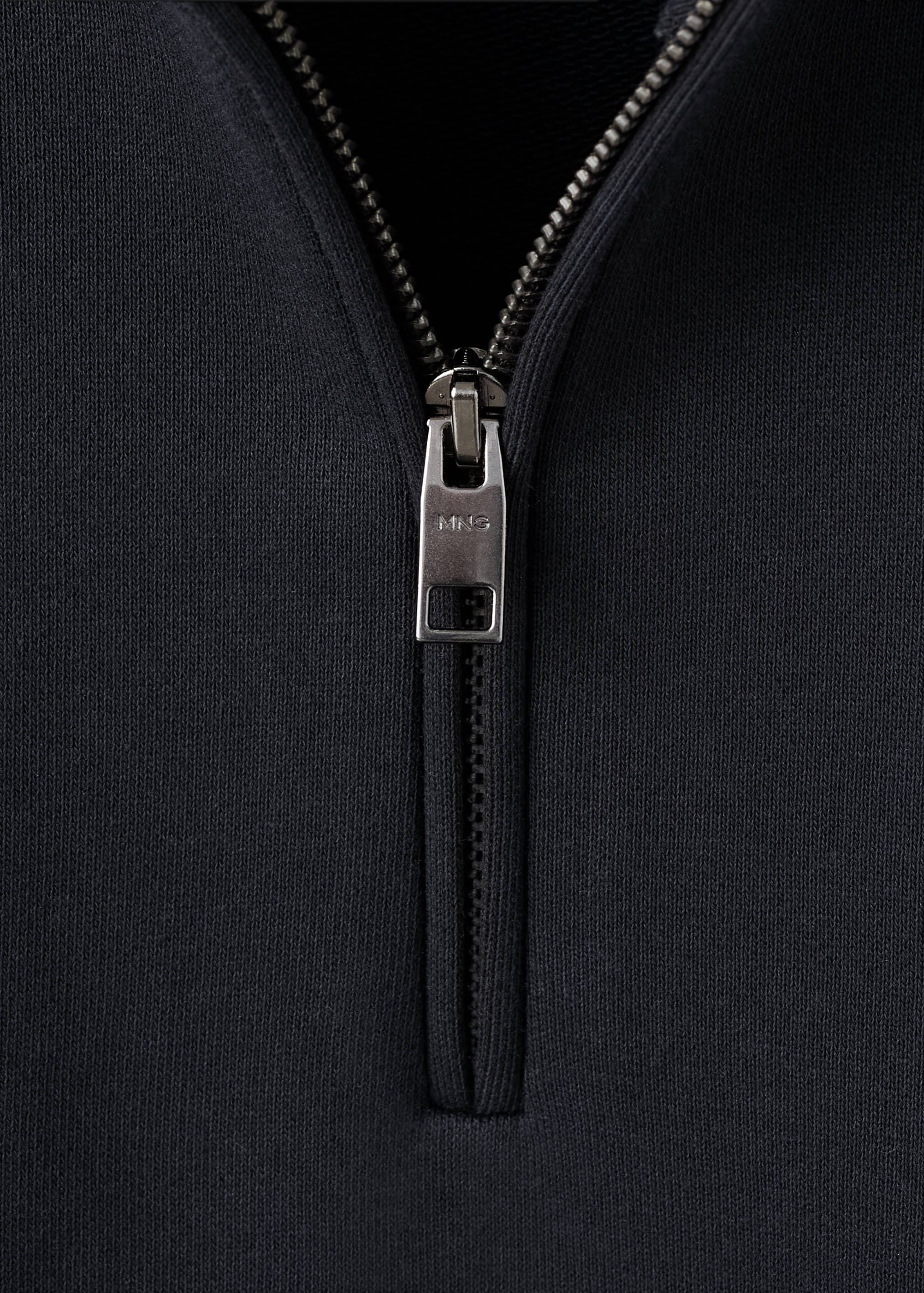 Sudadera cuello cremallera 100% algodón ligero - Detalle del artículo 8