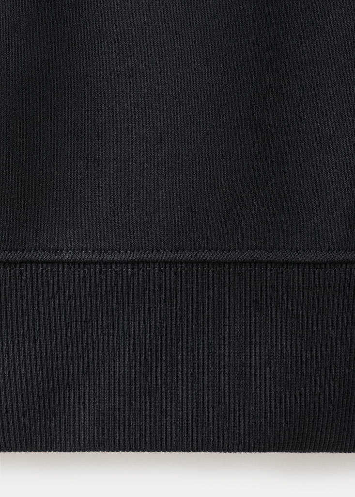 Zip neck sweatshirt 100% cotton lightweight — Navy