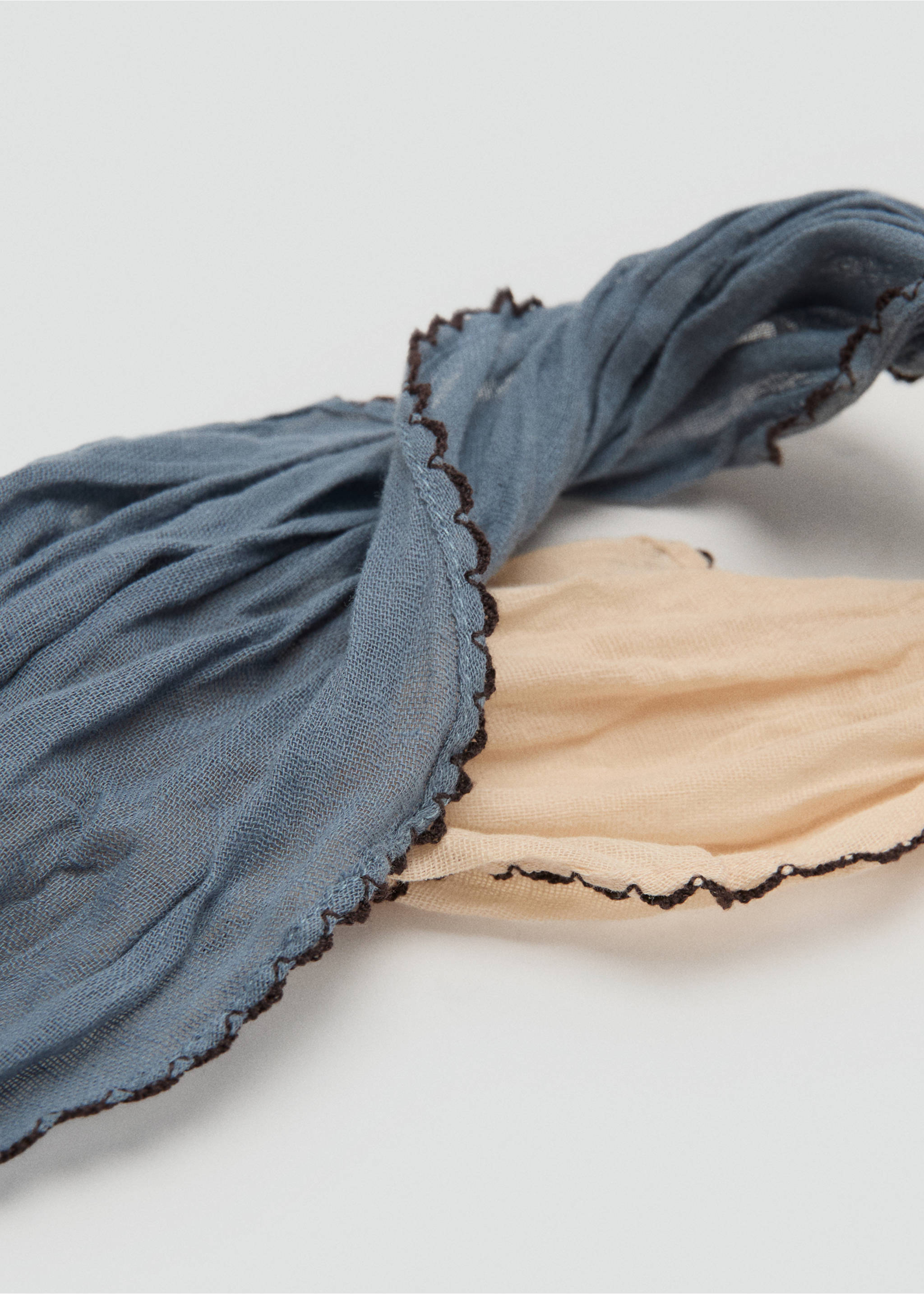 Set of 2 combined scarves - Medium plane, Blue. Ref: 27014438-00.