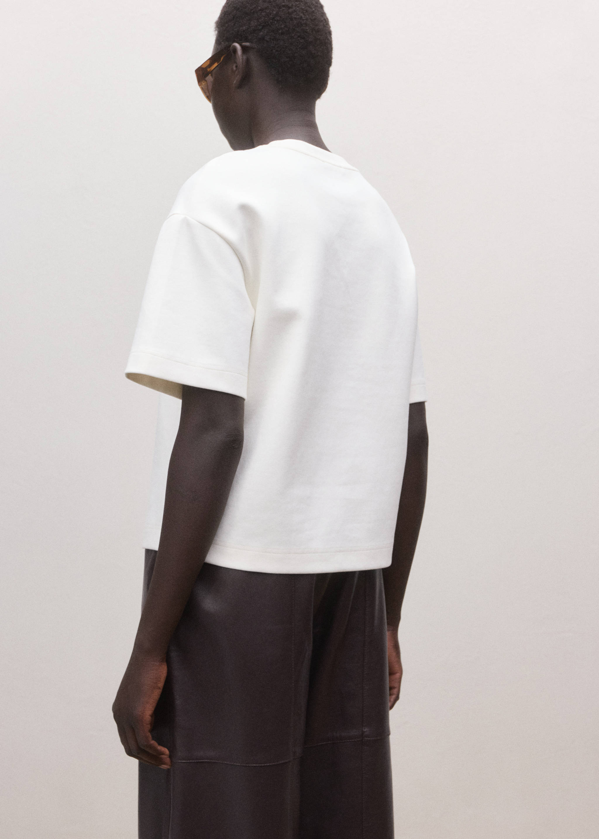 Oversized cotton t-shirt - Reverse of the article, Off White. Ref: 27014442-00.