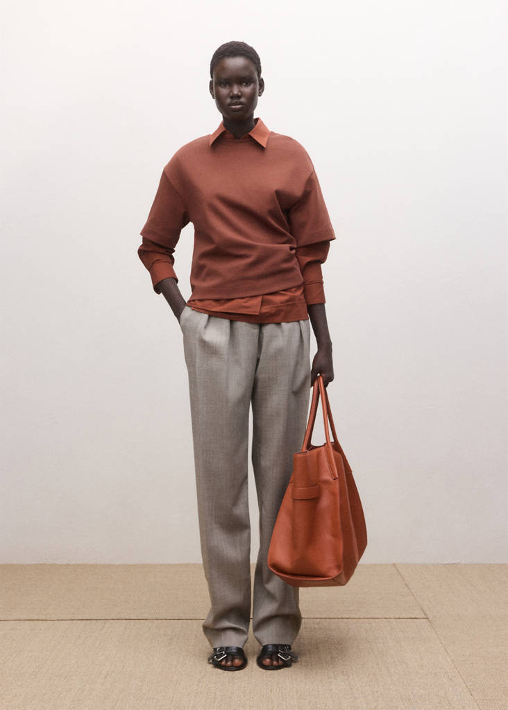 Oversized cotton t-shirt — Russet
