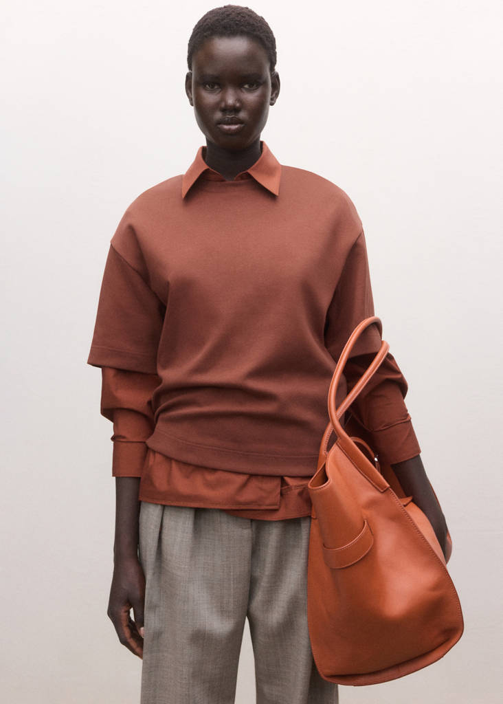 Oversized cotton t-shirt — Russet