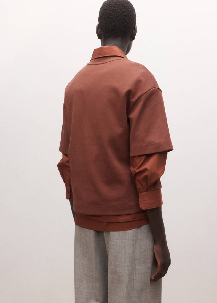 Oversized cotton t-shirt — Russet