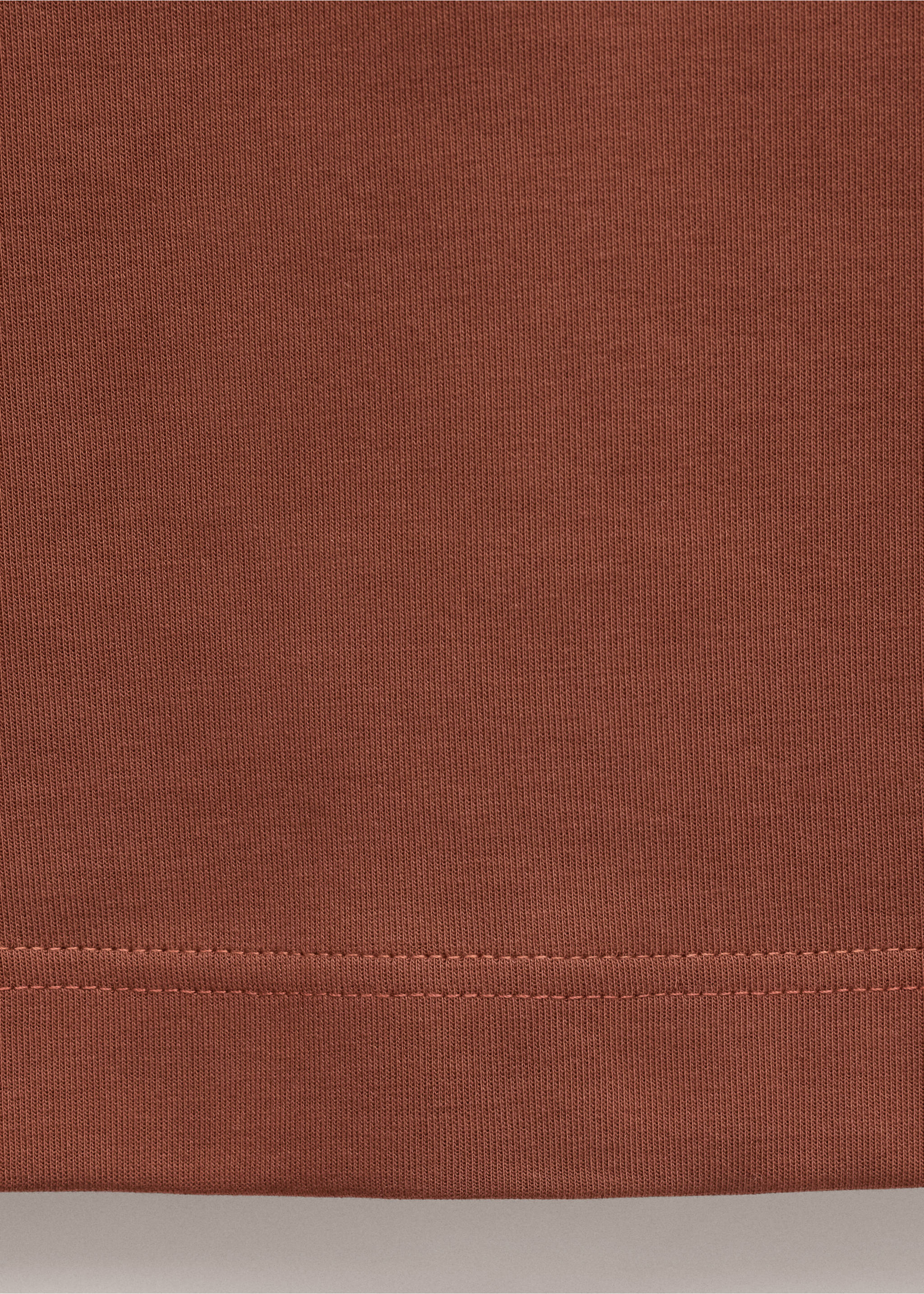 Oversized cotton t-shirt - Details of the article 0, Russet. Ref: 27014442-00.