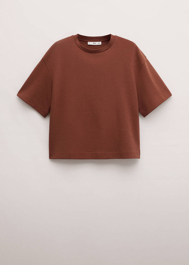 Oversized cotton t-shirt — Russet