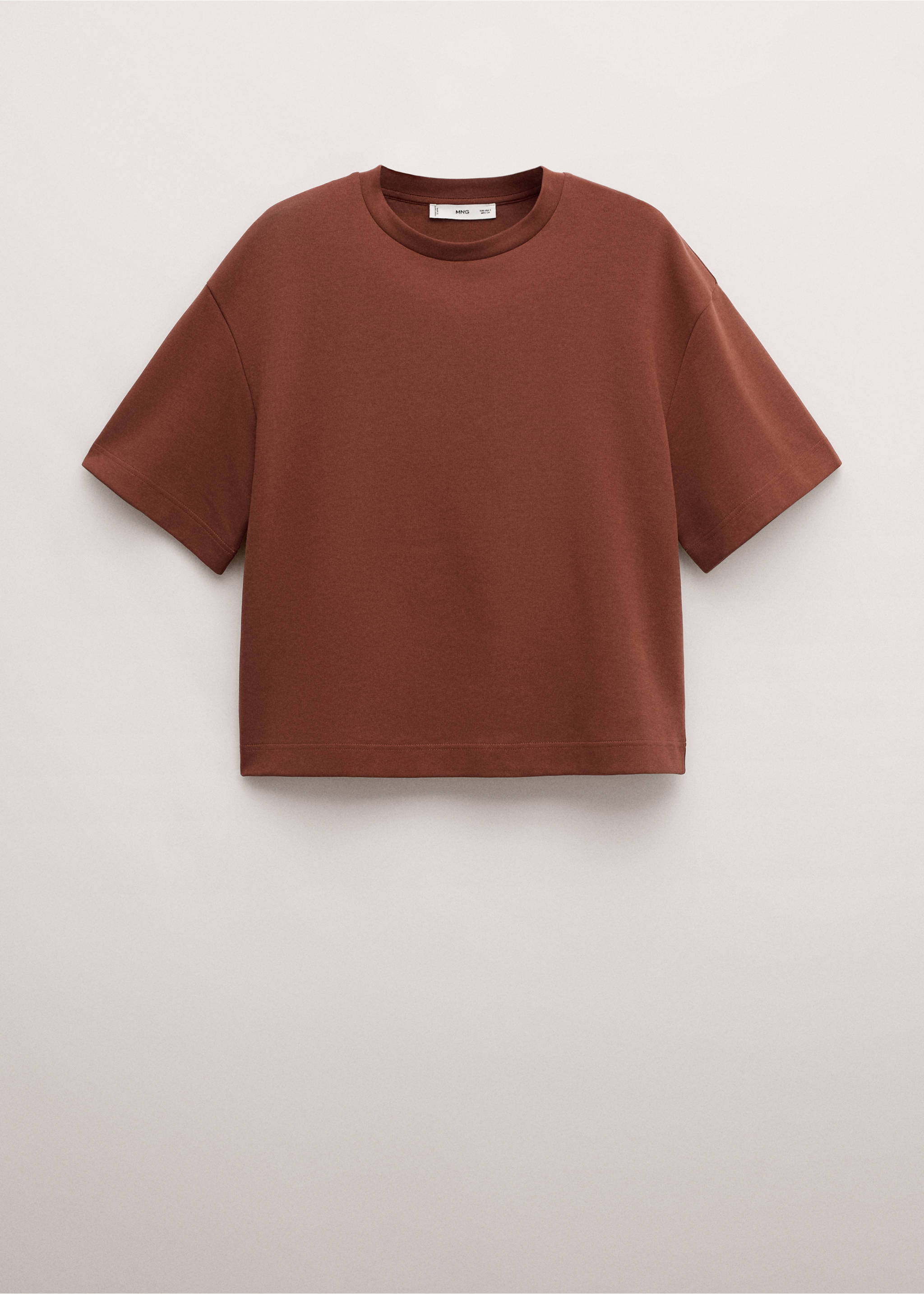 Oversized cotton t-shirt - Article without model, Russet. Ref: 27014442-00.