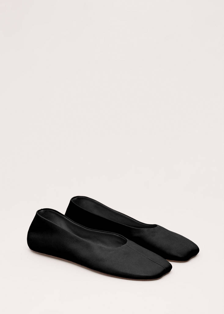 Leather ballet flats — Black