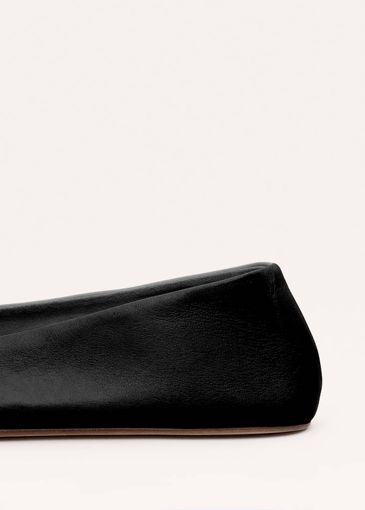 Leather ballet flats — Black