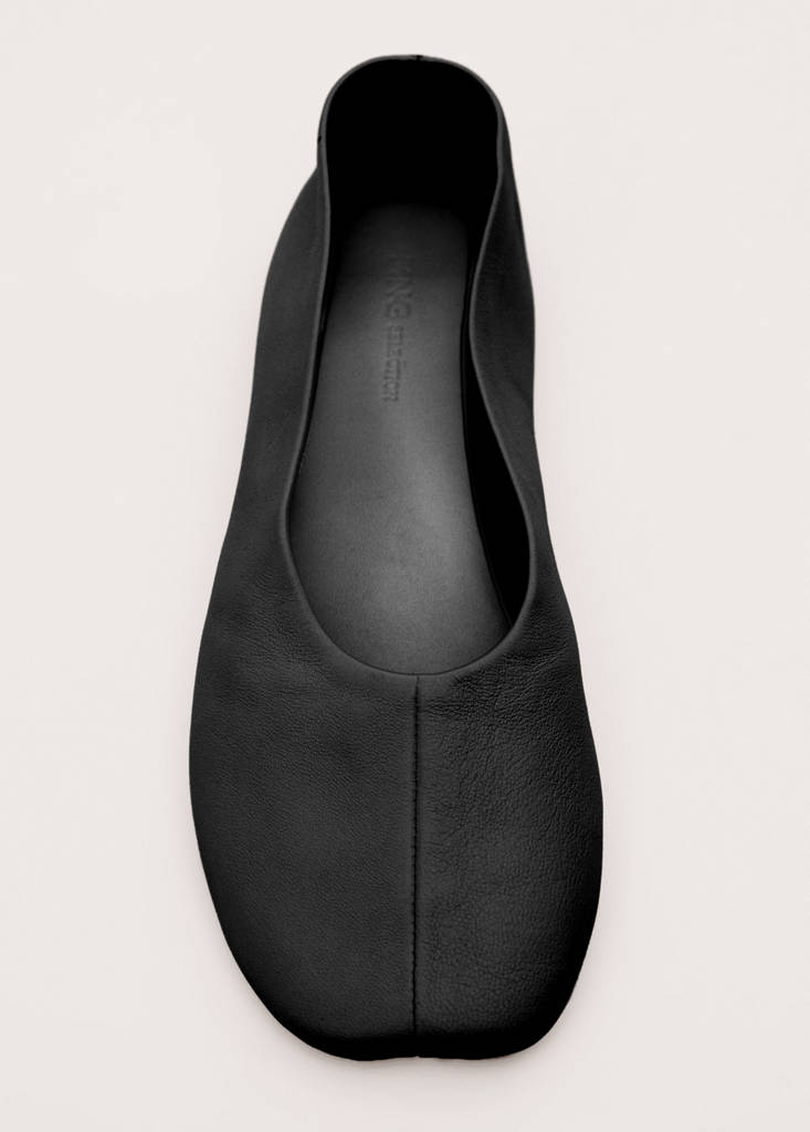 Leather ballet flats — Black