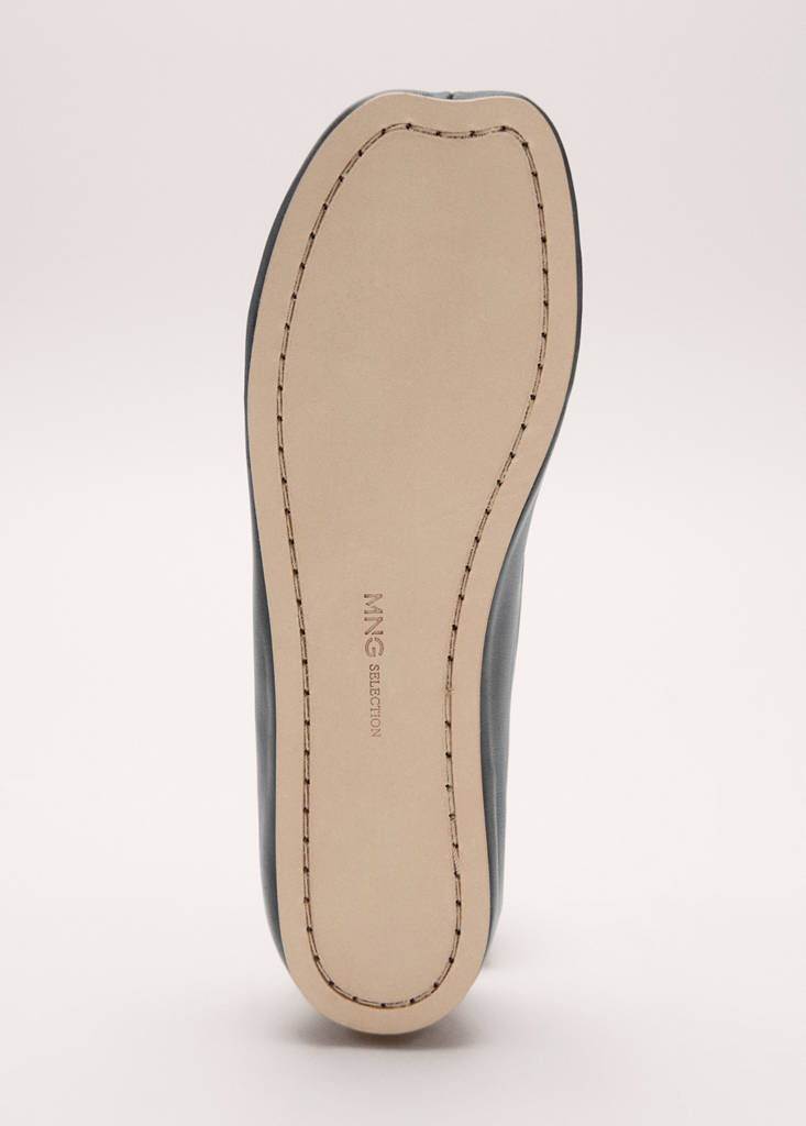 Leather ballet flats — Black