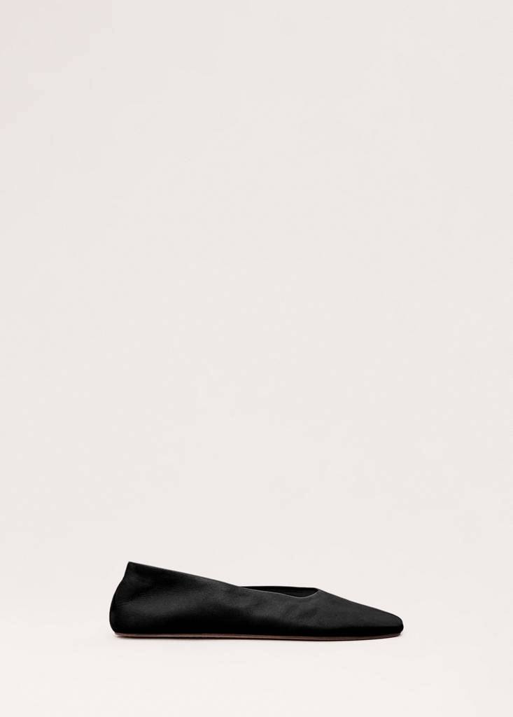 Leather ballet flats — Black