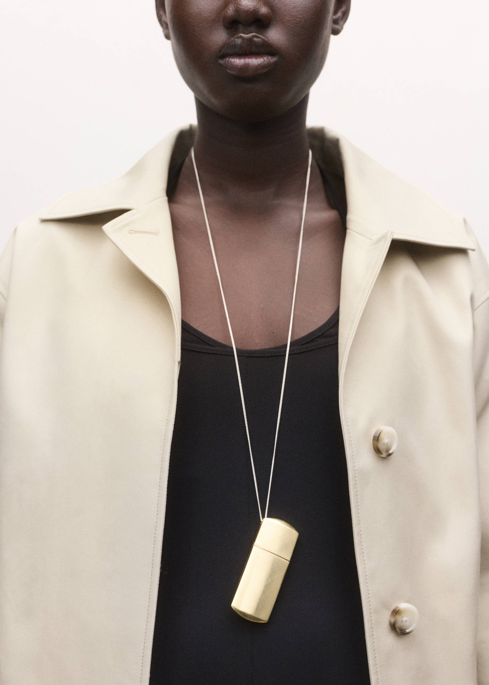 Metalen hanger met medaillon ketting - Detail van het artikel 8, Zilver. Ref: 27014445-00.