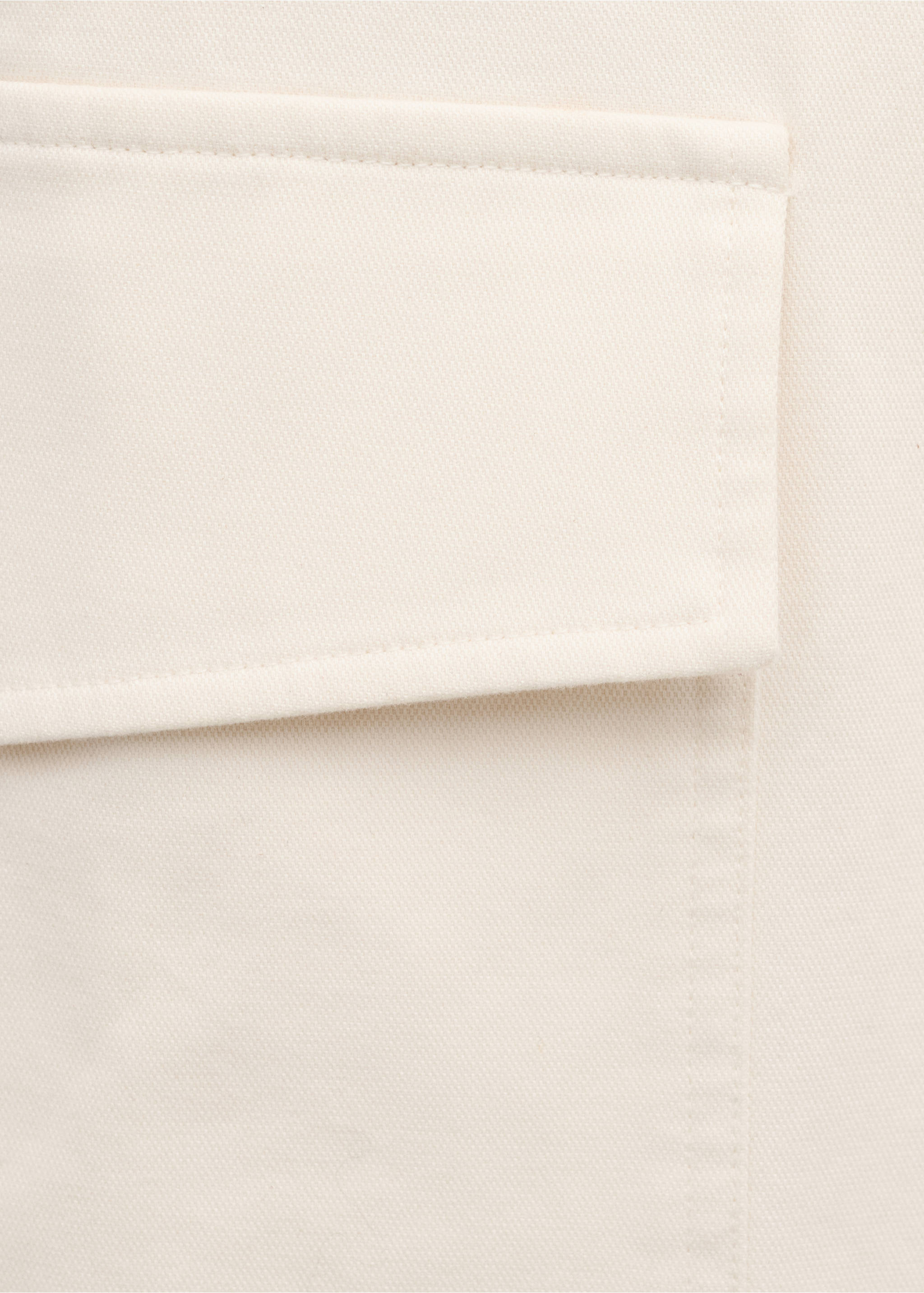 Mid-rise cargo pocket trousers - Details of the article 0, Ecru. Ref: 27014448-00.