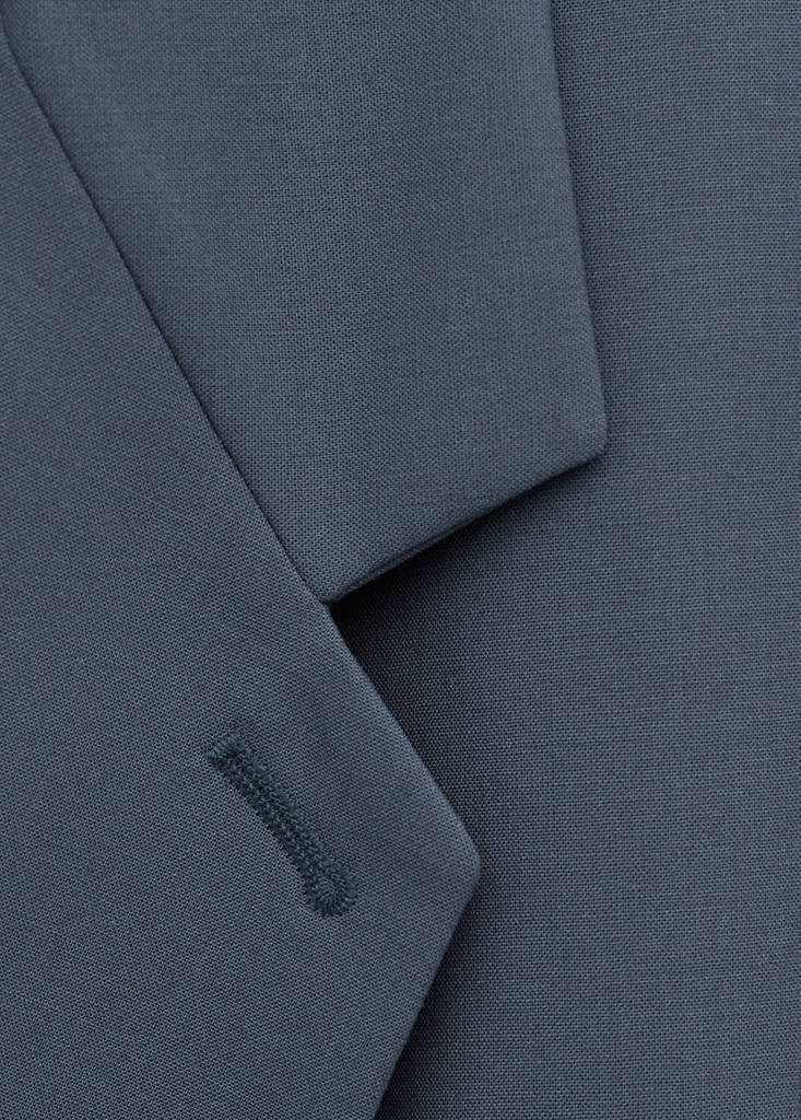 Wool-blend suit blazer — Blue