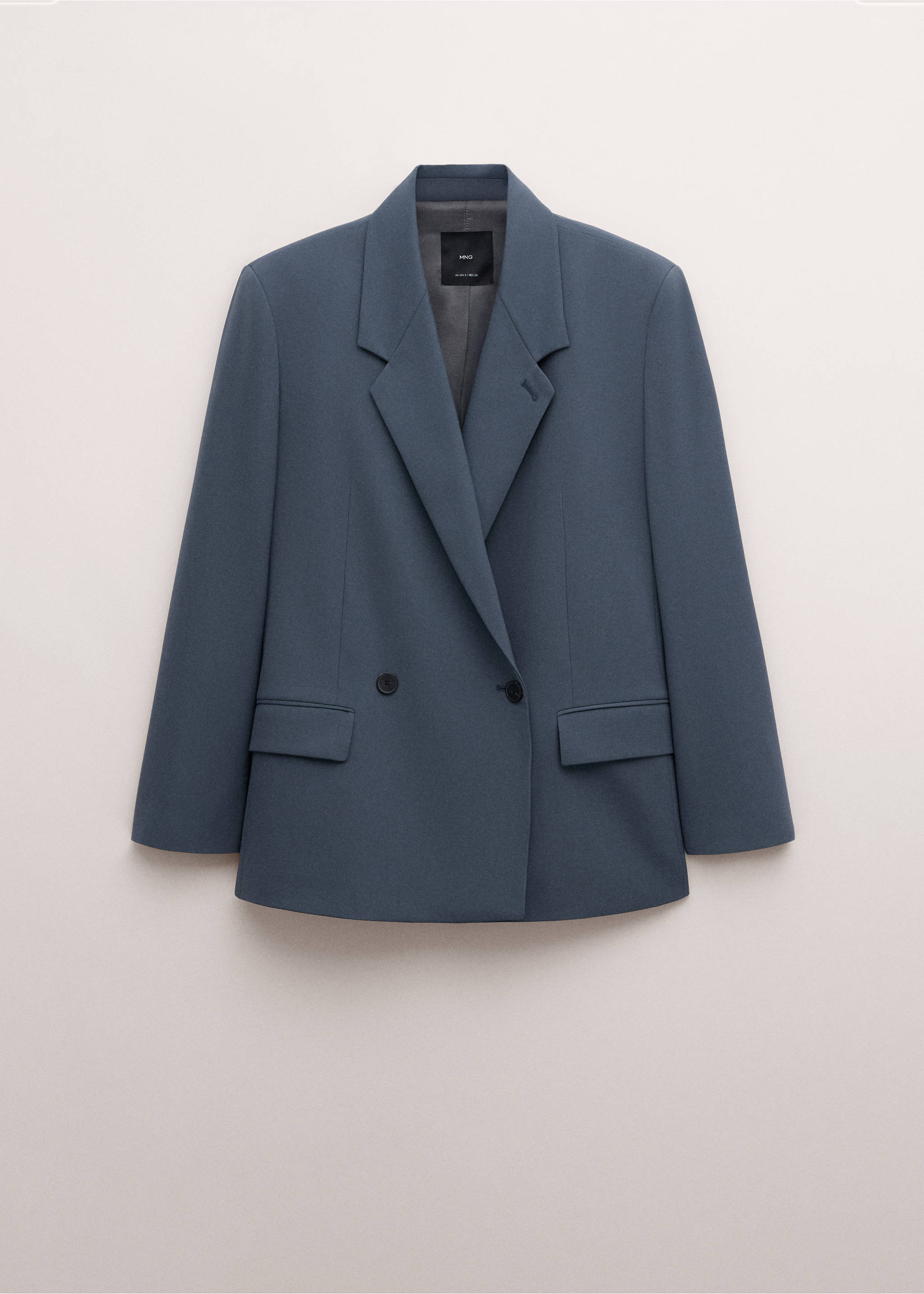 Wool-blend suit blazer - Article without model, Blue. Ref: 27014450-00.