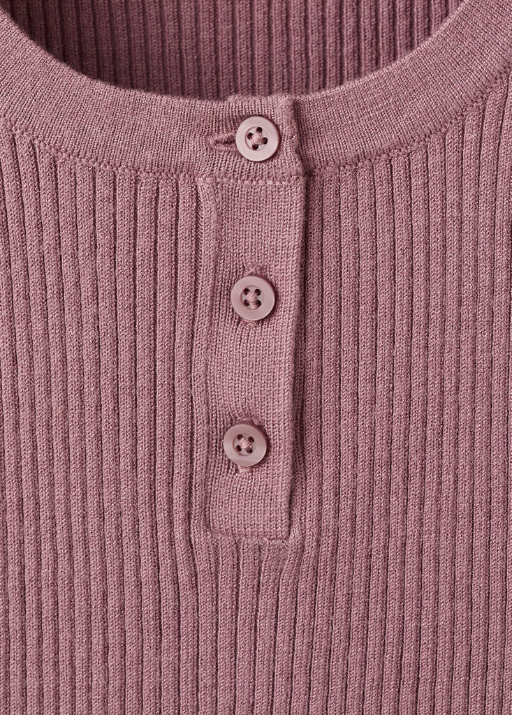 Ribbed  knit t-shirt — Pink