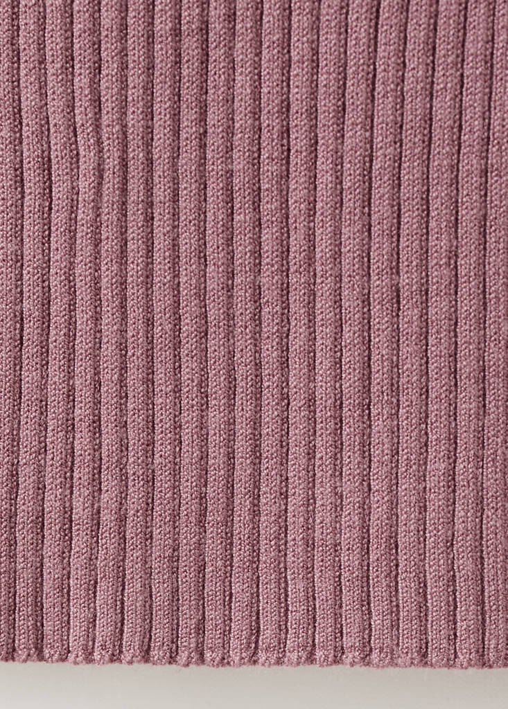 Ribbed  knit t-shirt — Pink