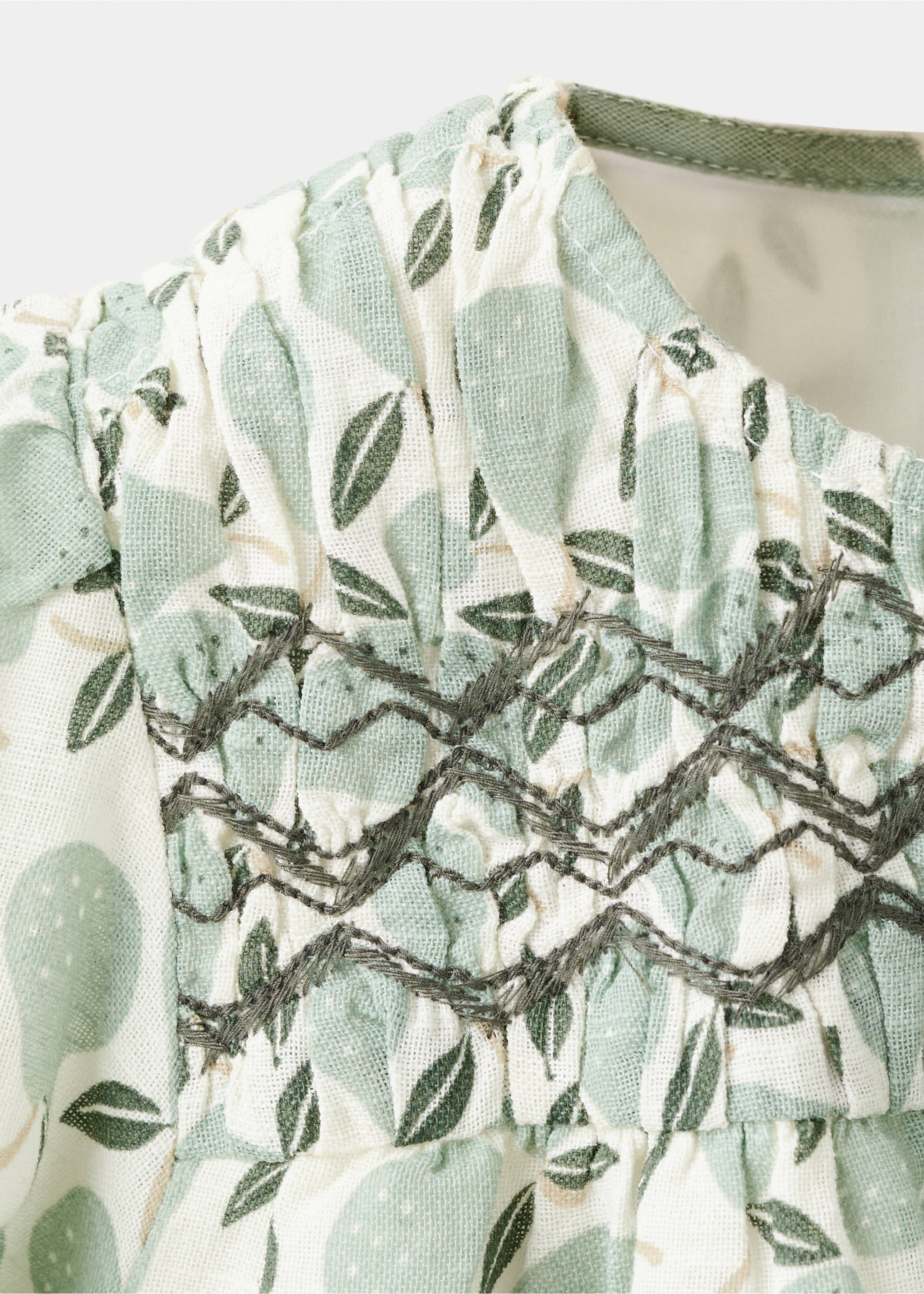 Blusa algodón estampado frutas - Detalle del artículo 8, Blanco roto. Ref: 27014775-00.