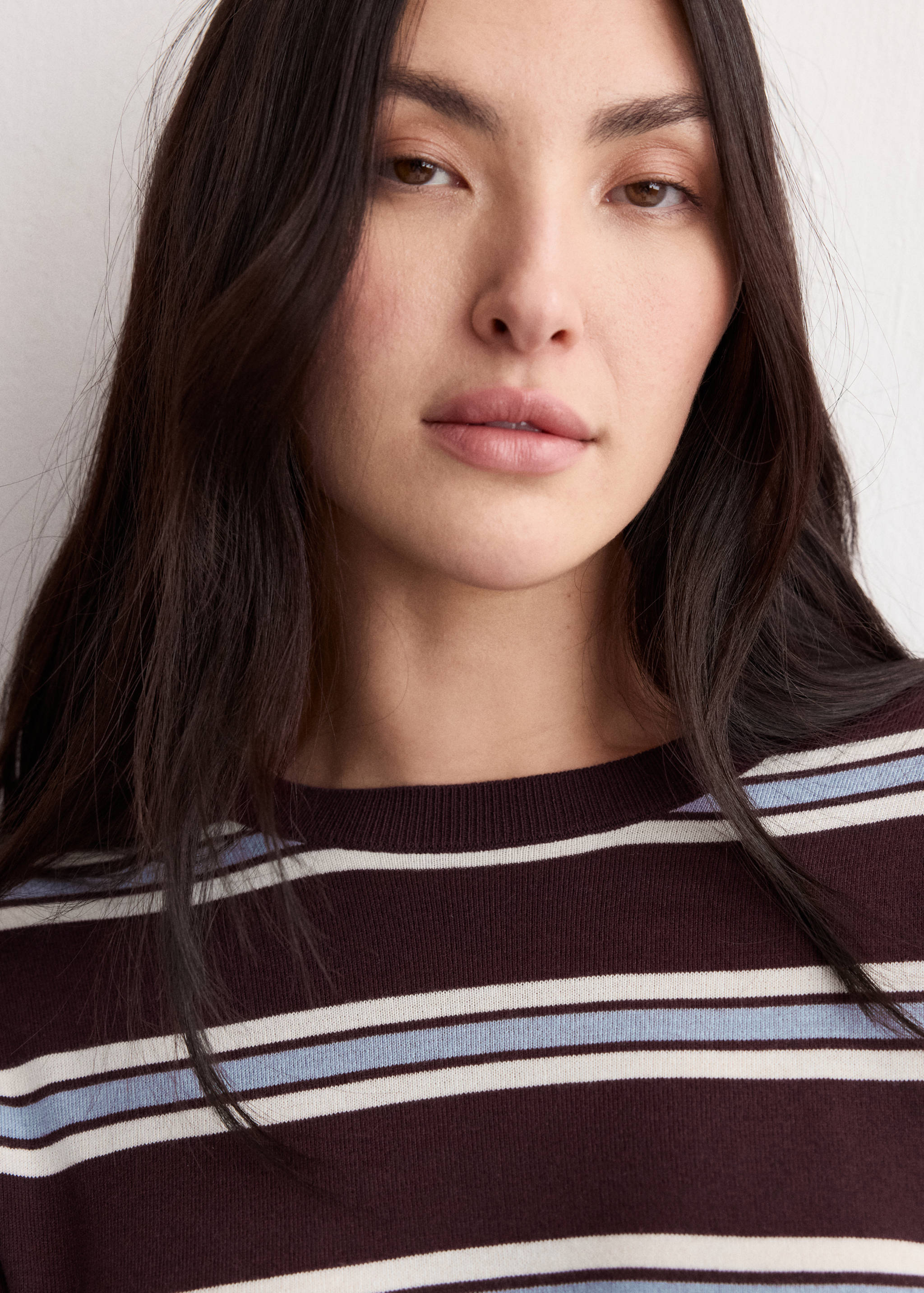 Striped fine knit sweater - Details of the article 4