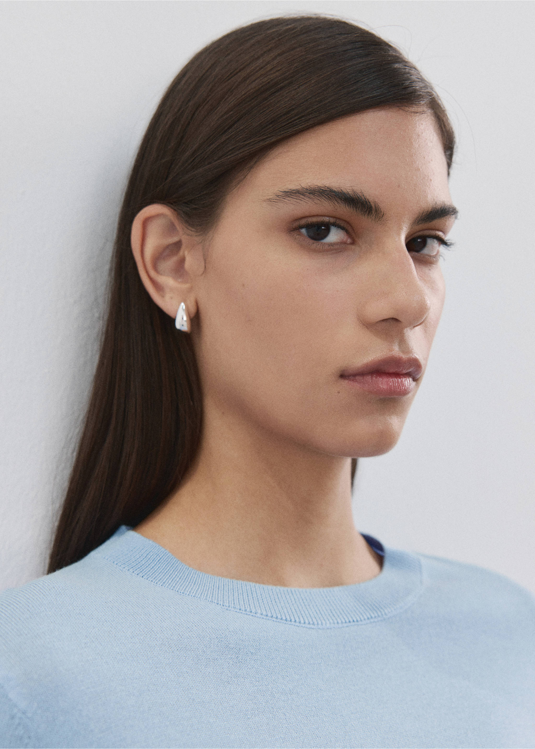 Pull en maille à col rond - Détail de l'article 1, Bleu ciel. Ref: 27014777-00.