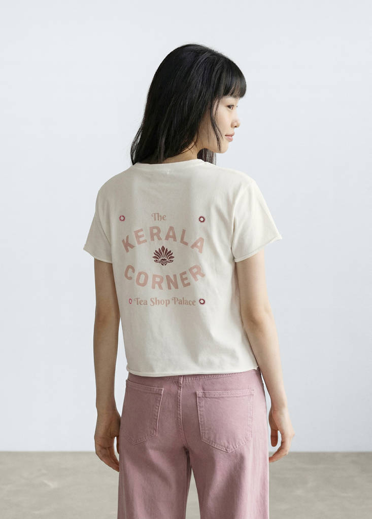 Printed cotton-blend t-shirt — Off White