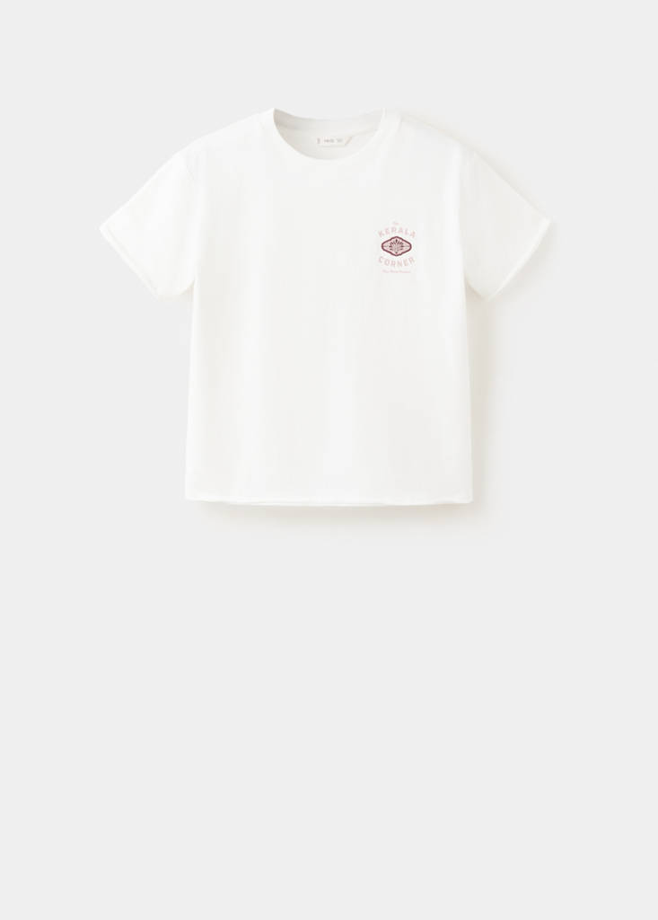 Printed cotton-blend t-shirt — Off White