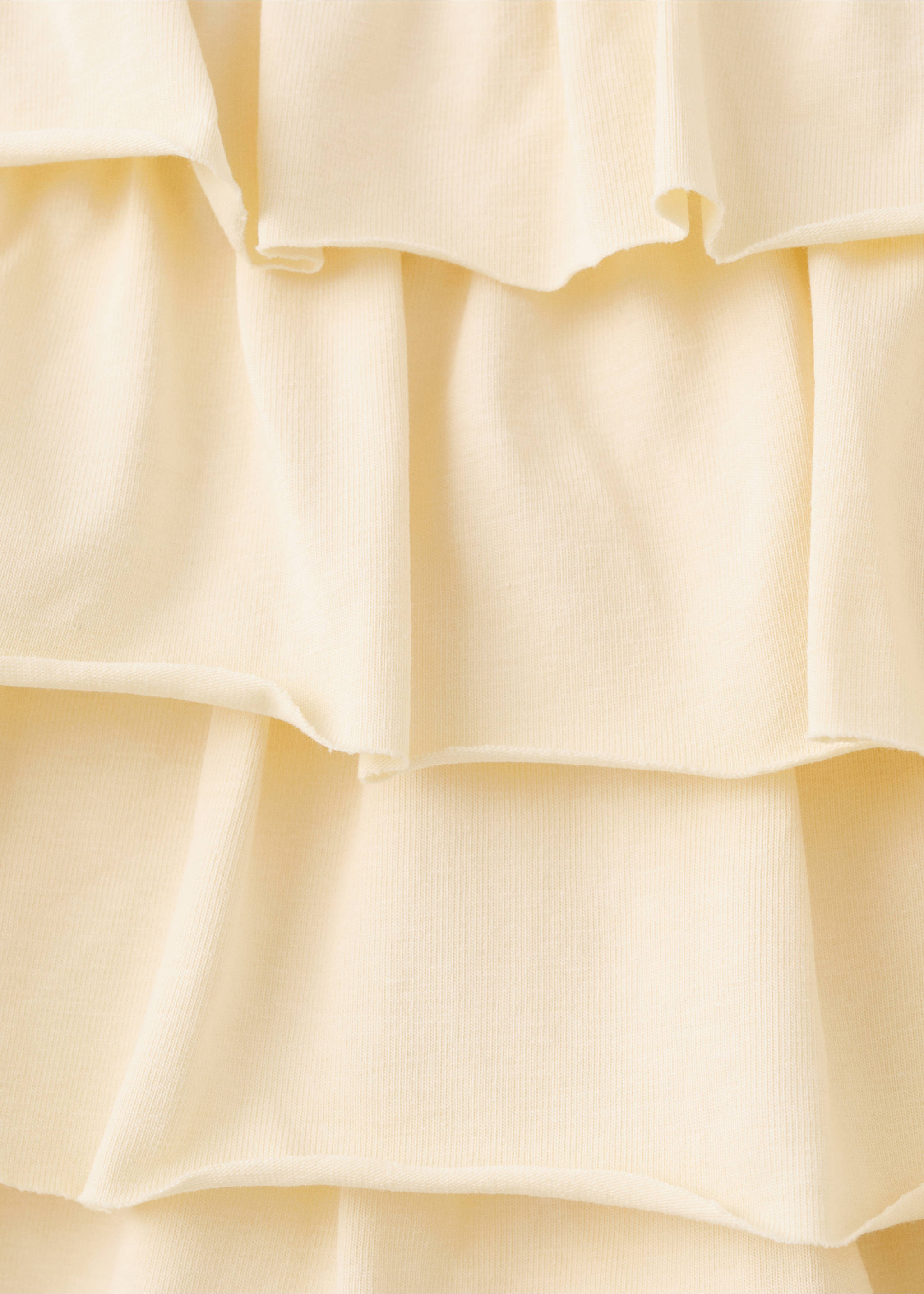 Короткая юбка с оборками - Деталь изделия 0, Пастельно-желтый. Ref: 27014779-00.