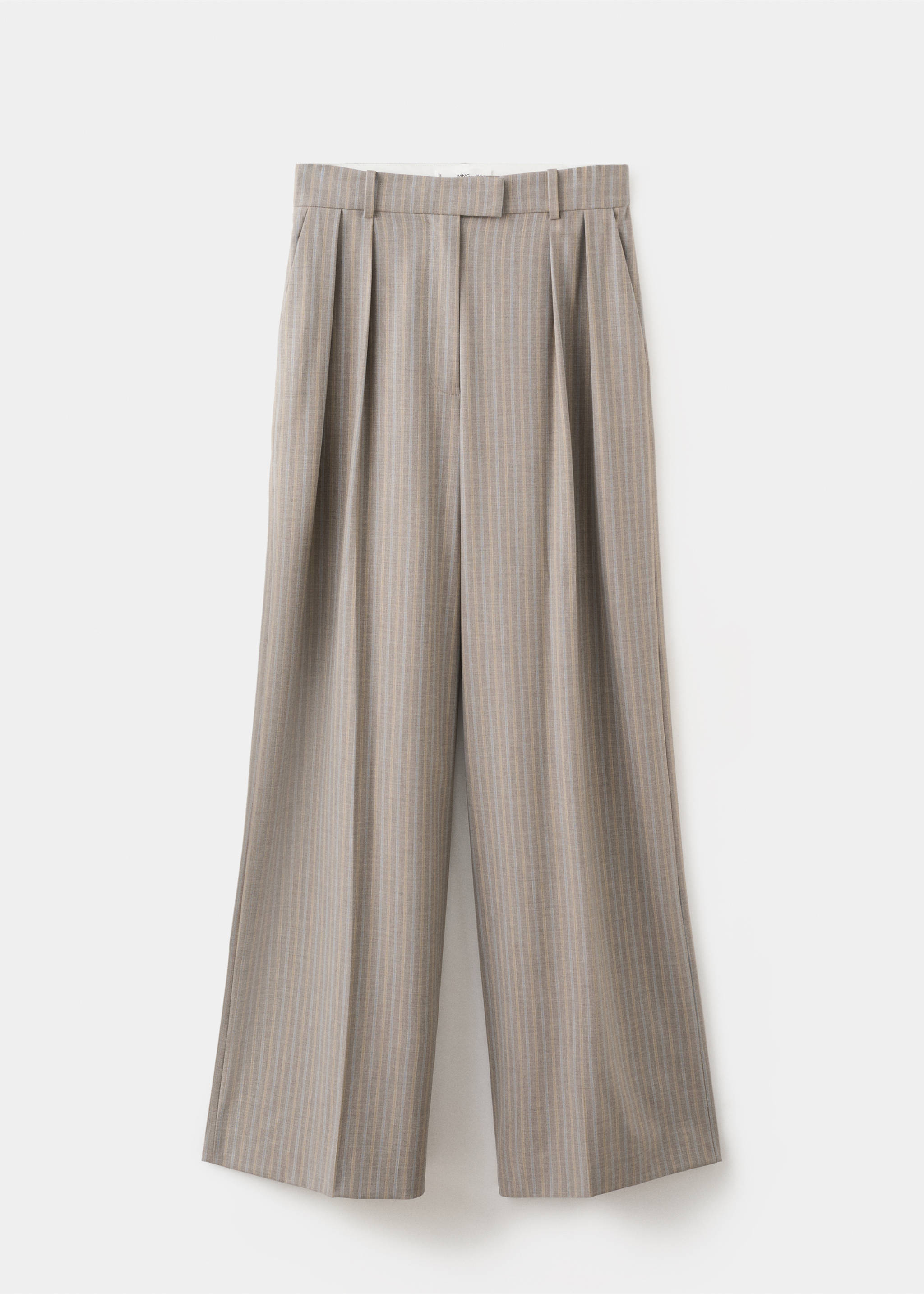 Wool blend suit trousers - Article without model, Medium Brown. Ref: 27014792-00.