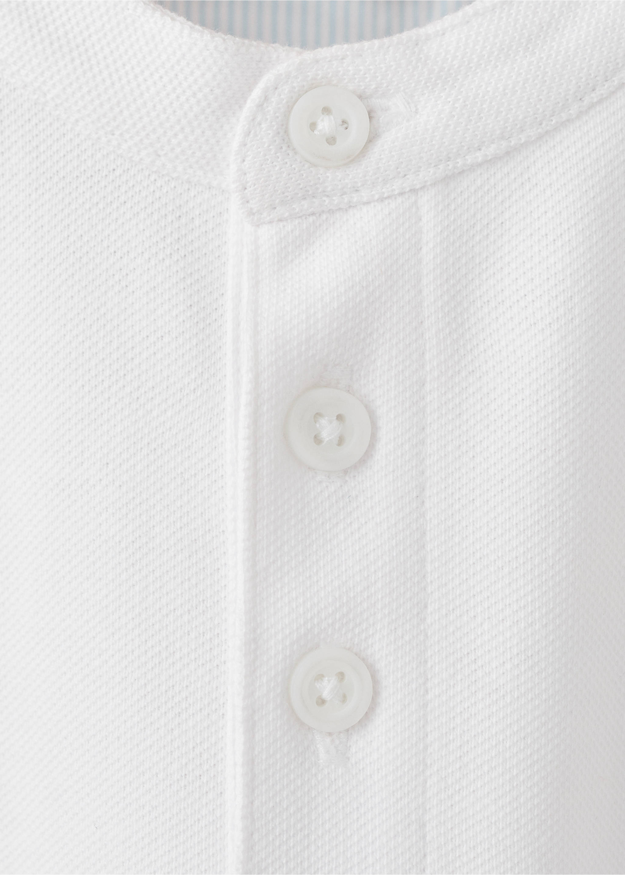 Polo algodón detalle bordado - Detalle del artículo 8, Blanco. Ref: 27015145-00.