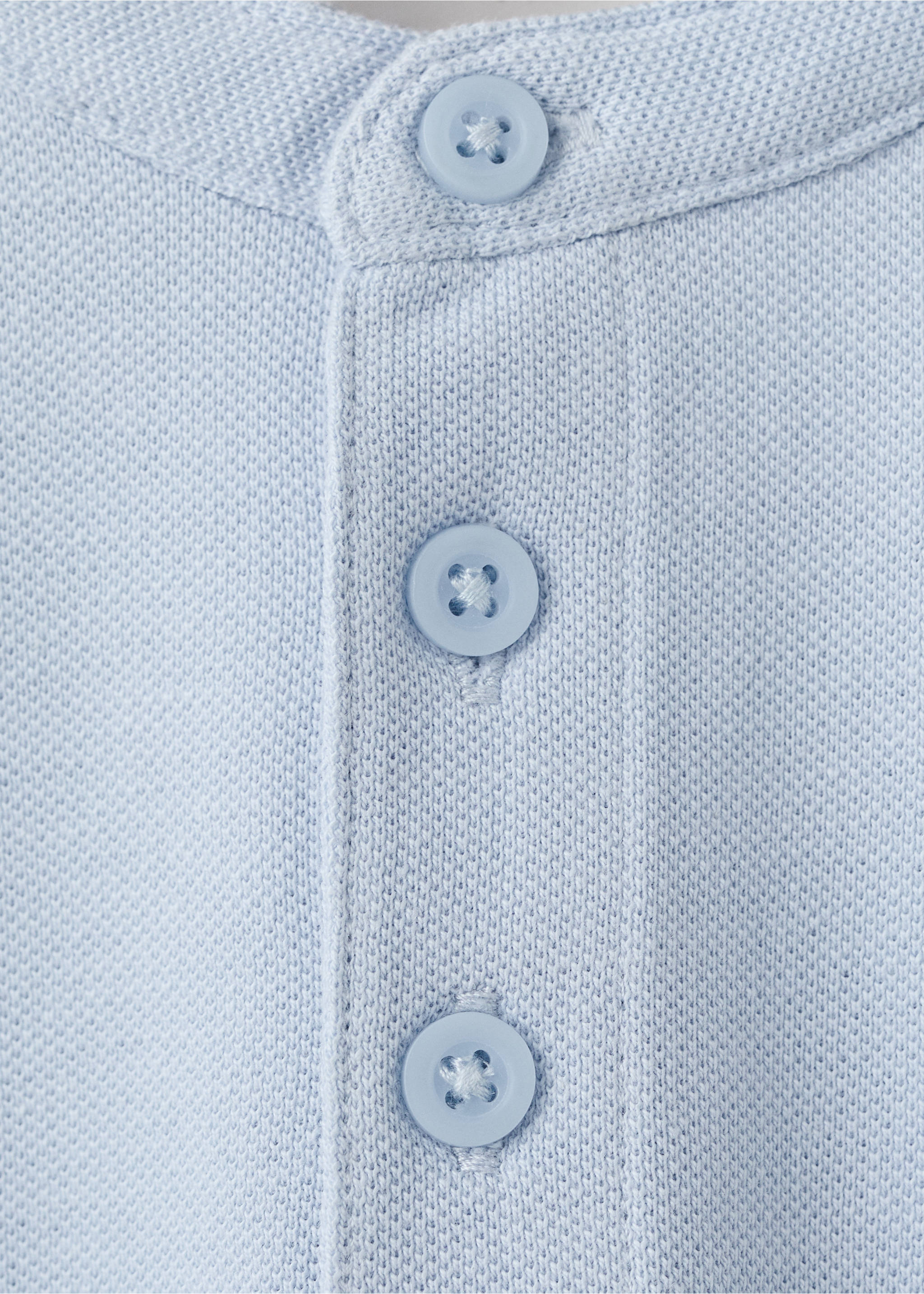 Polo algodón detalle bordado - Detalle del artículo 8, Azul celeste. Ref: 27015145-00.