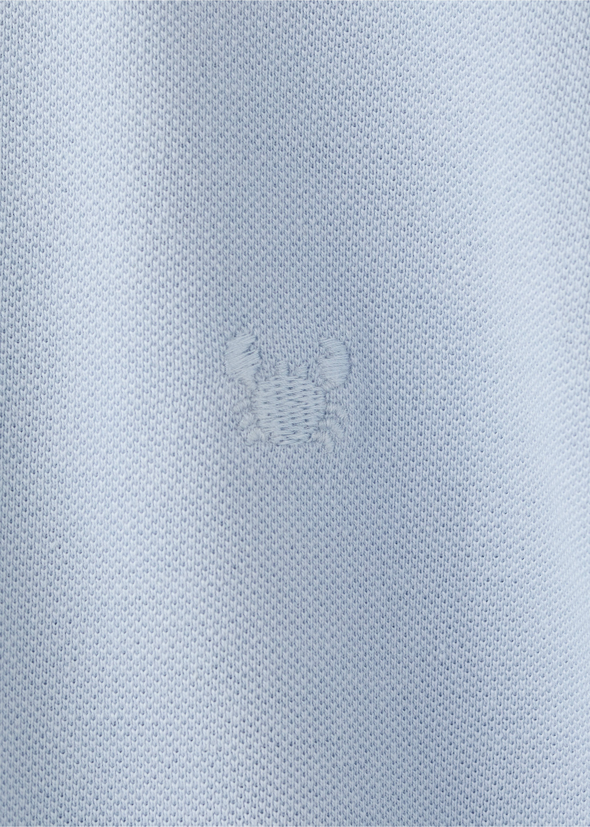 Polo algodón detalle bordado - Detalle del artículo 0, Azul celeste. Ref: 27015145-00.