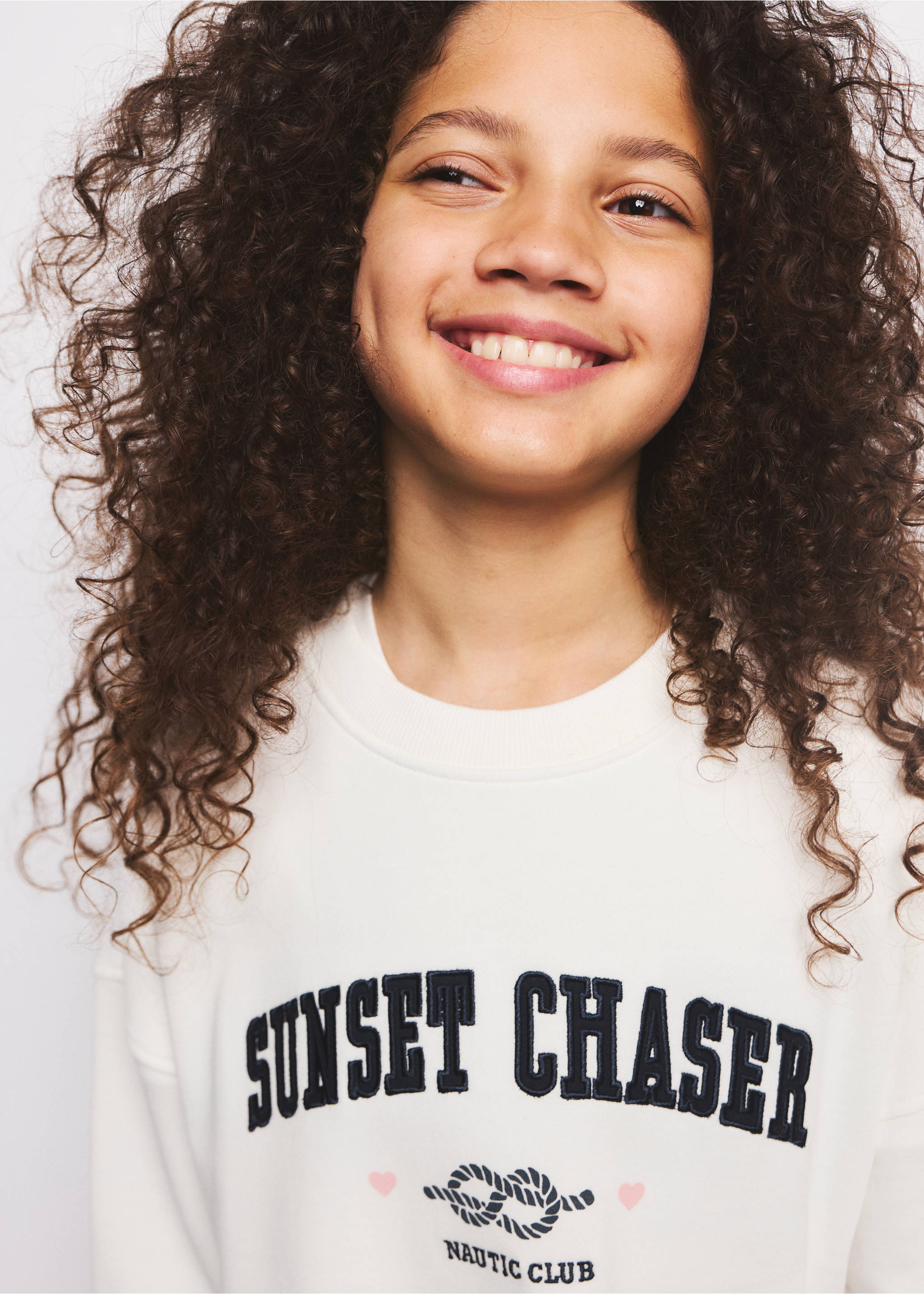 Printed cotton sweatshirt - Details of the article 1, Off White. Ref: 27015147-00.