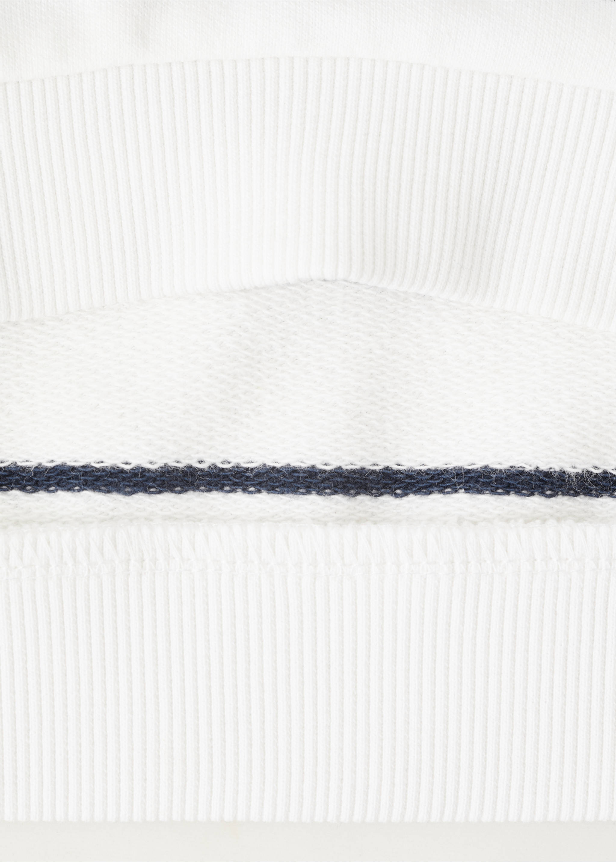 Sudadera algodón rayas - Detalle del artículo 0, Blanco roto. Ref: 27015148-00.