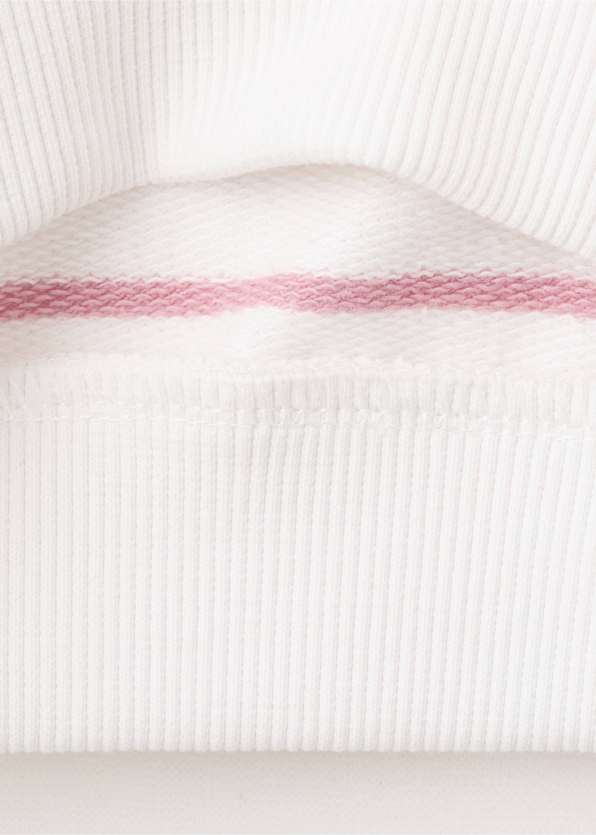 Sudadera algodón rayas - Detalle del artículo 8, Rosa. Ref: 27015148-00.