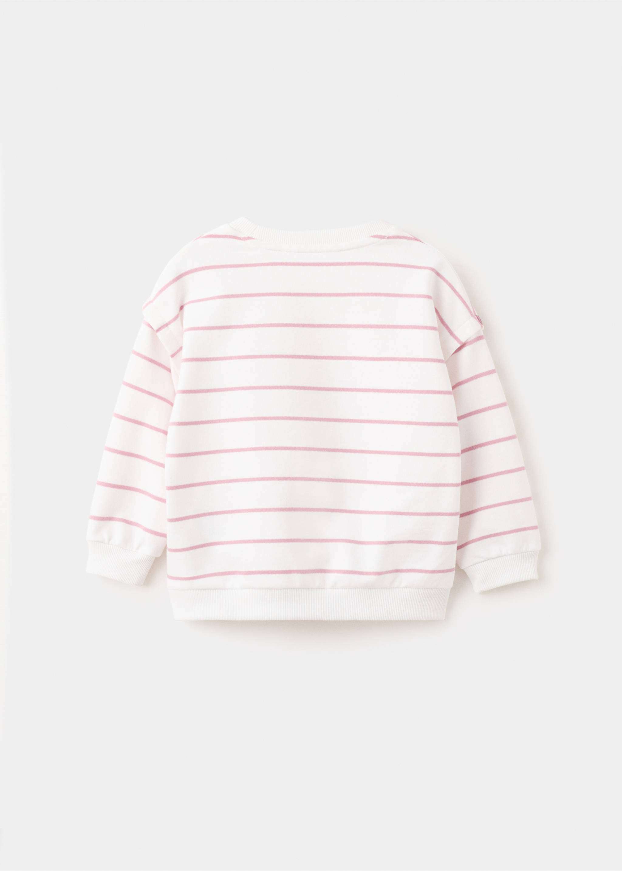 Striped cotton-blend sweatshirt - Reverse of the article, Pink. Ref: 27015148-00.