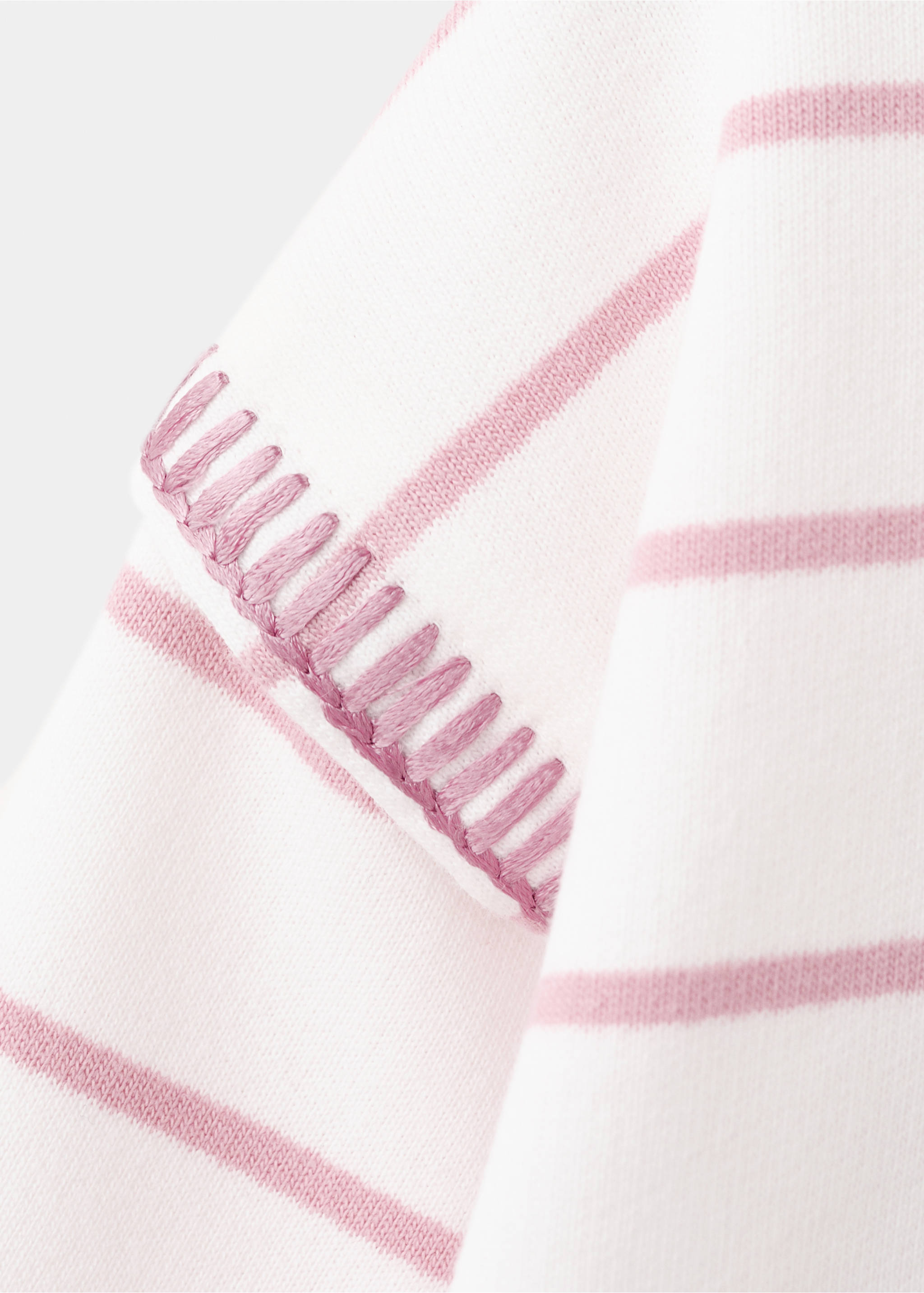 Sudadera algodón rayas - Detalle del artículo 0, Rosa. Ref: 27015148-00.