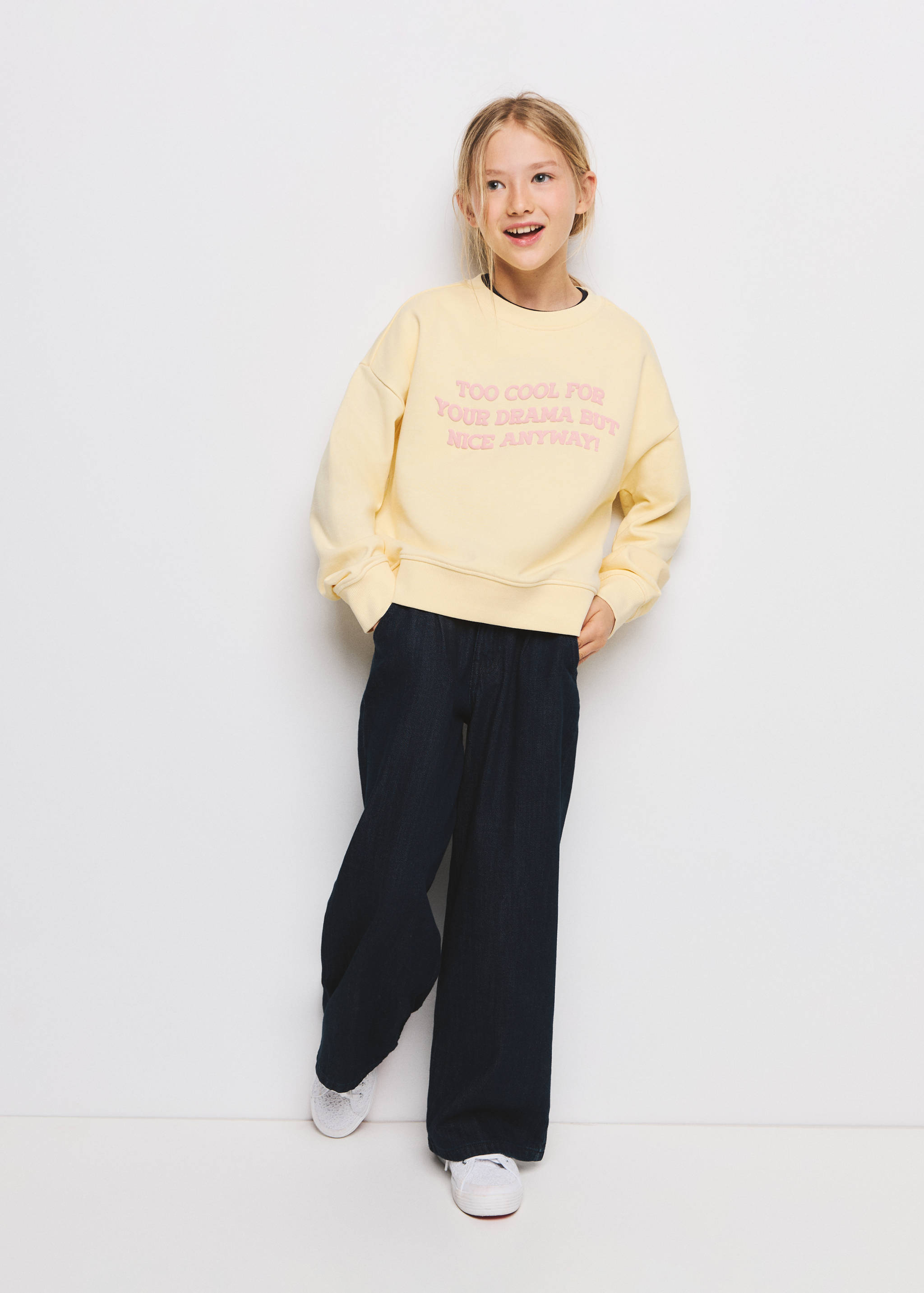 Cotton sweatshirt with text - General plane