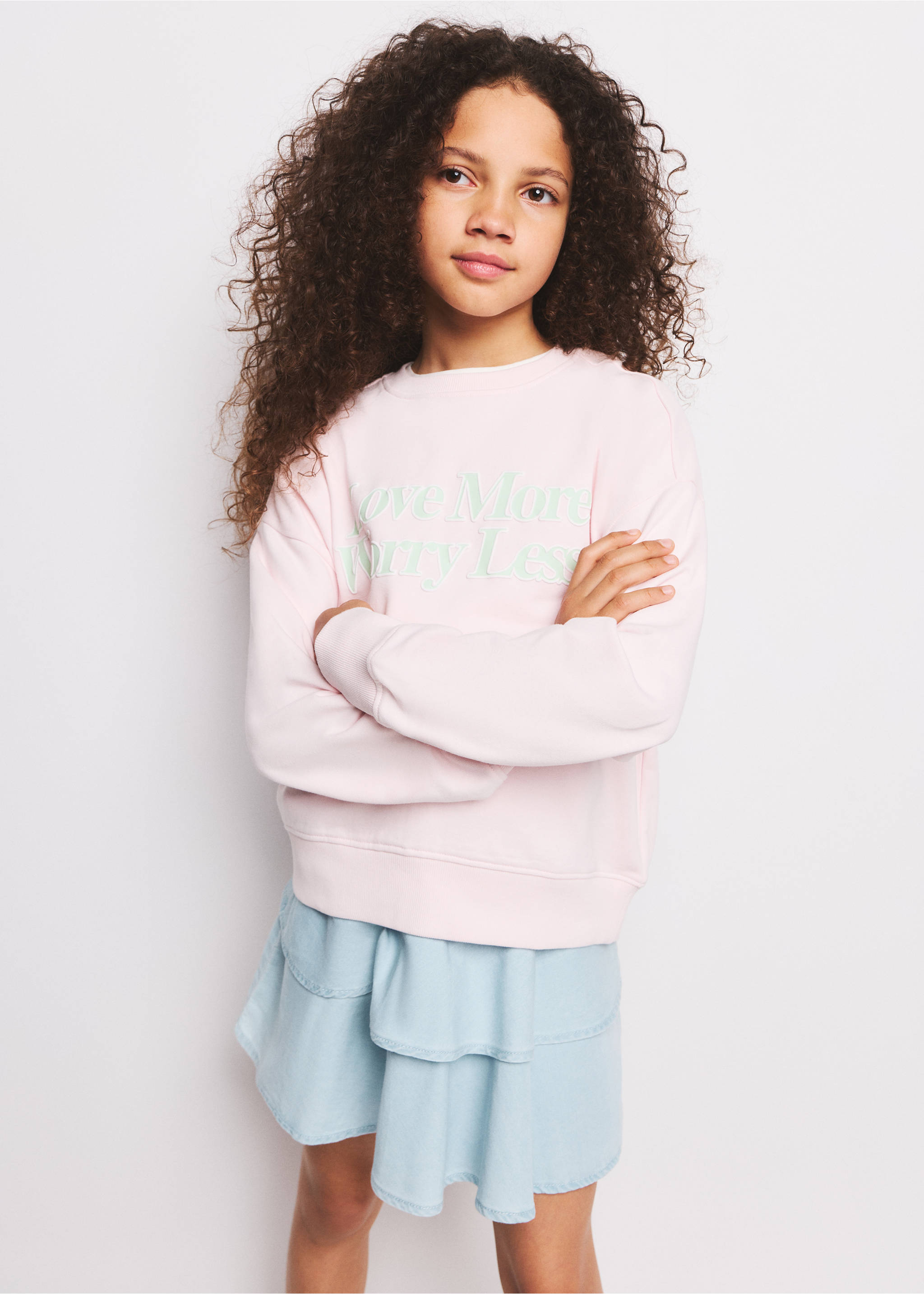 Cotton sweatshirt with text - General plane, Pink. Ref: 27015149-00.