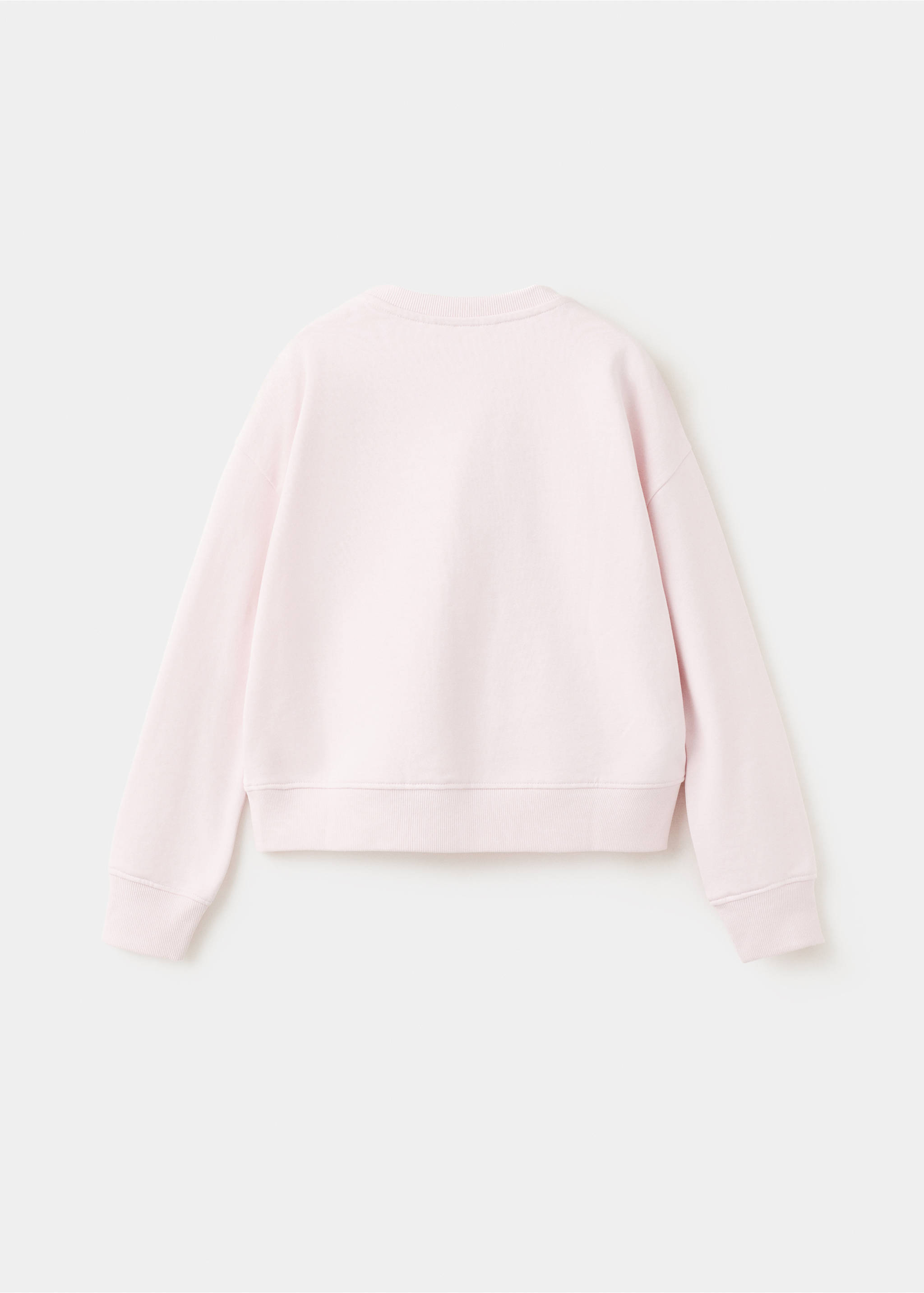 Cotton sweatshirt with text - Reverse of the article, Pink. Ref: 27015149-00.