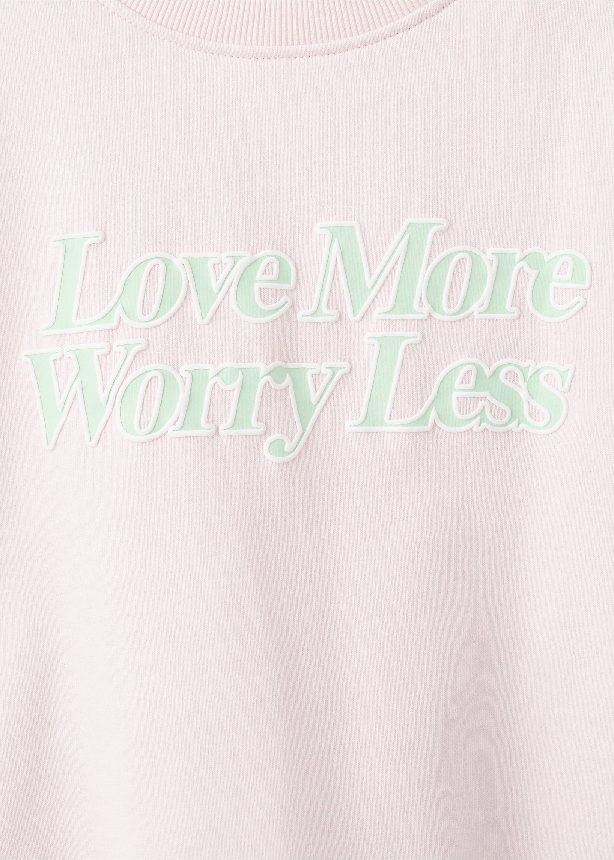 Cotton sweatshirt with text - Details of the article 8, Pink. Ref: 27015149-00.