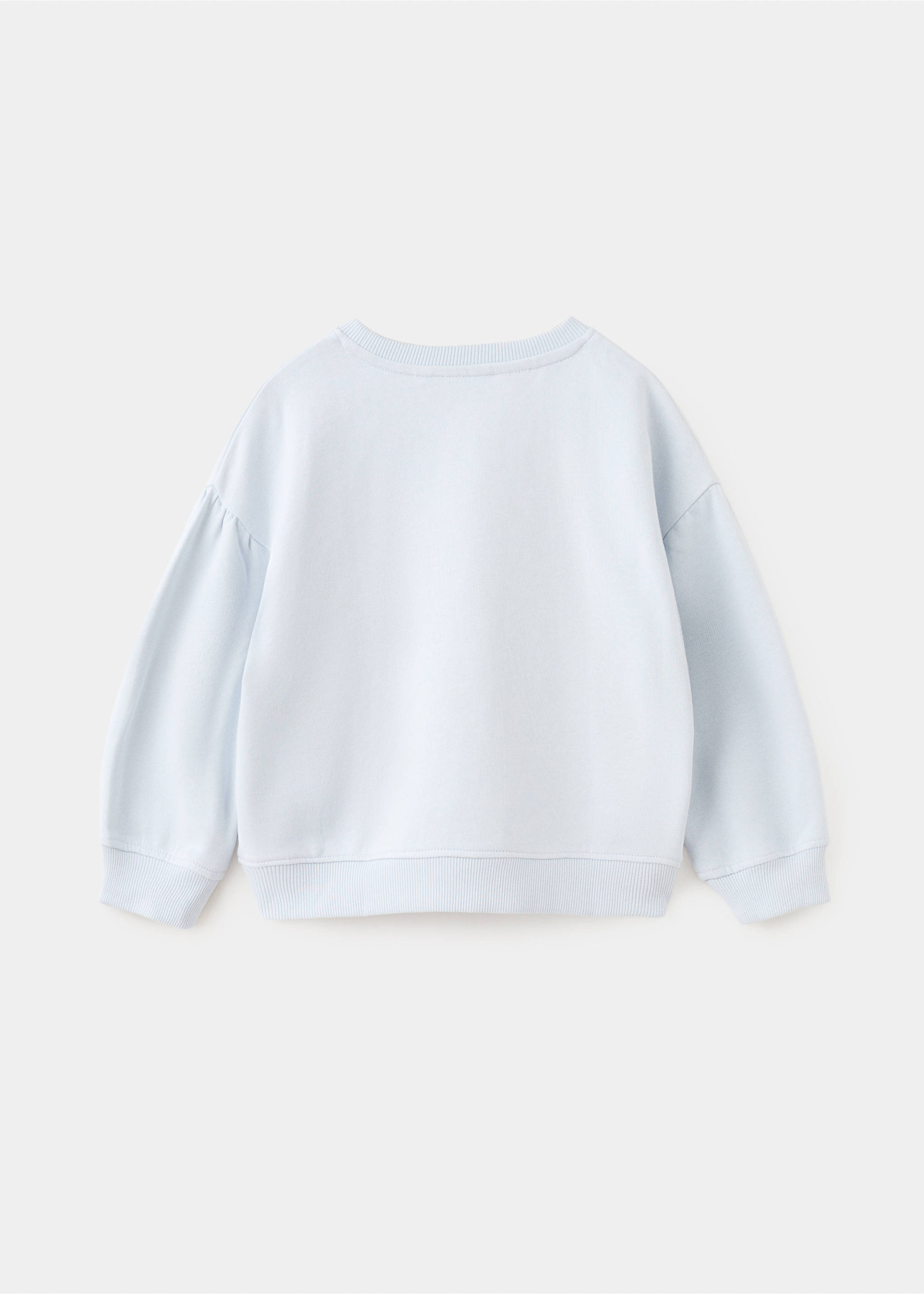 Sudadera estampada foca - Reverso del artículo, Azul celeste. Ref: 27015150-00.