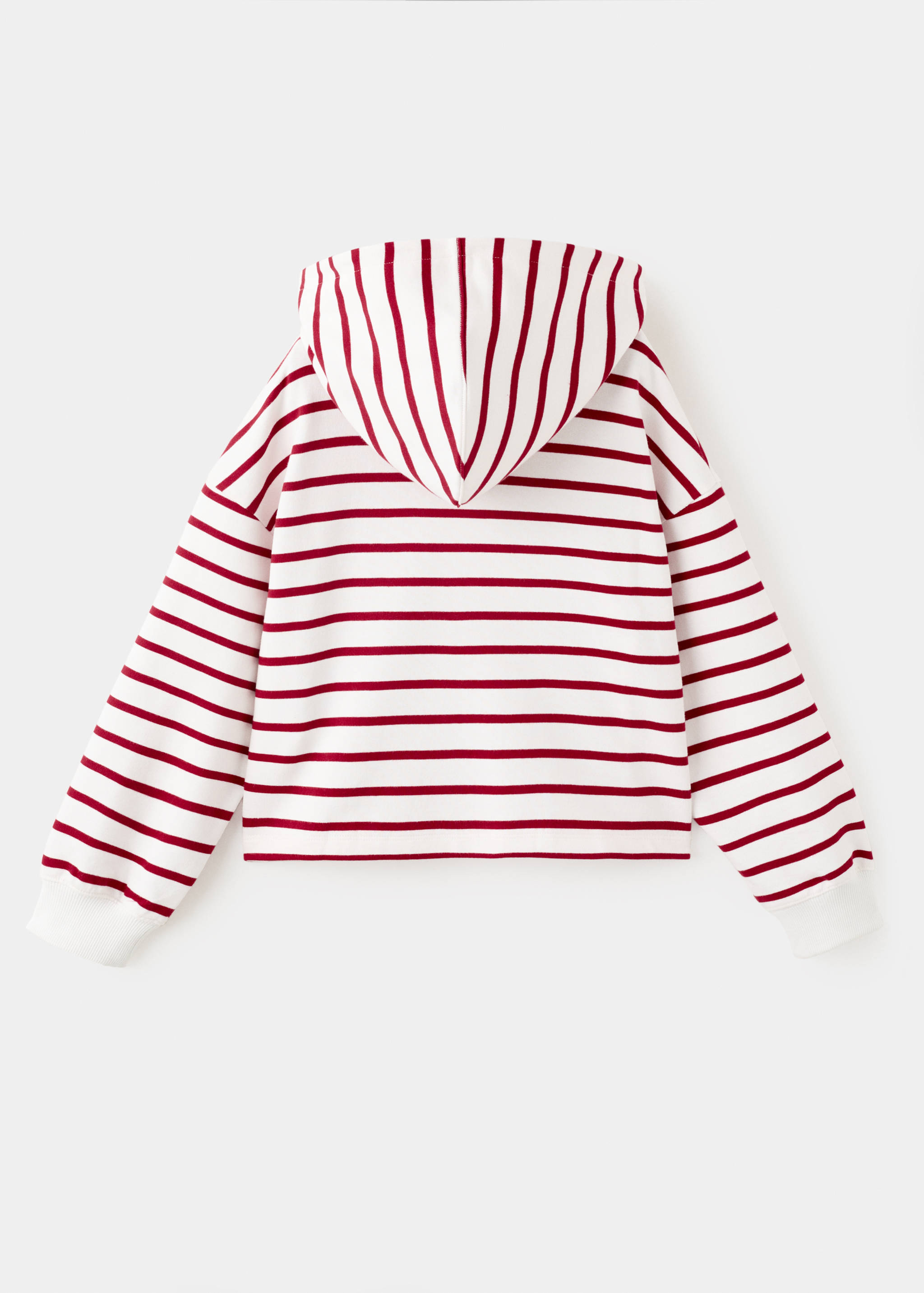 Striped hooded sweatshirt - Reverse of the article