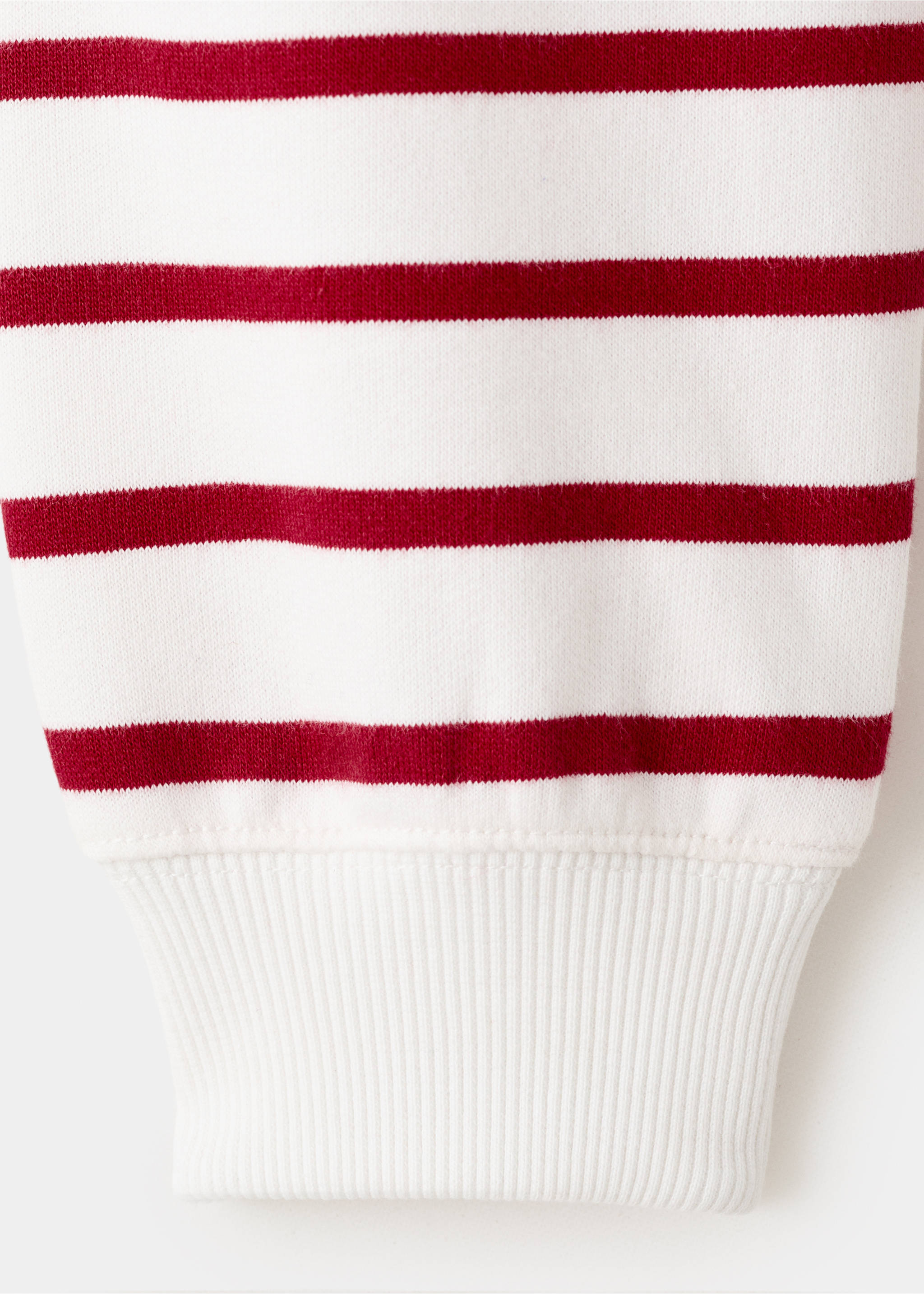 Striped hooded sweatshirt - Details of the article 8, Red. Ref: 27015151-00.