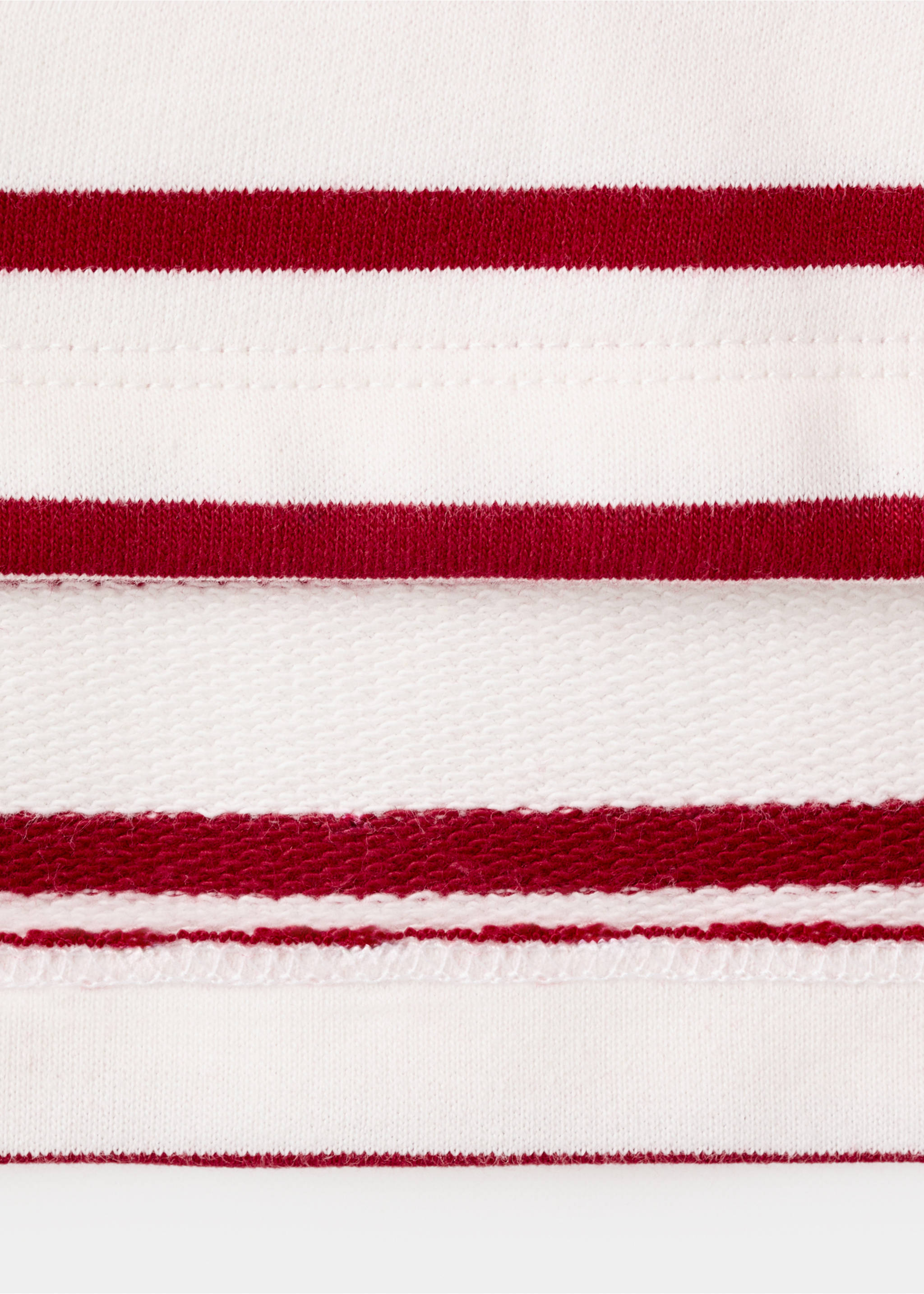 Striped hooded sweatshirt - Details of the article 0, Red. Ref: 27015151-00.